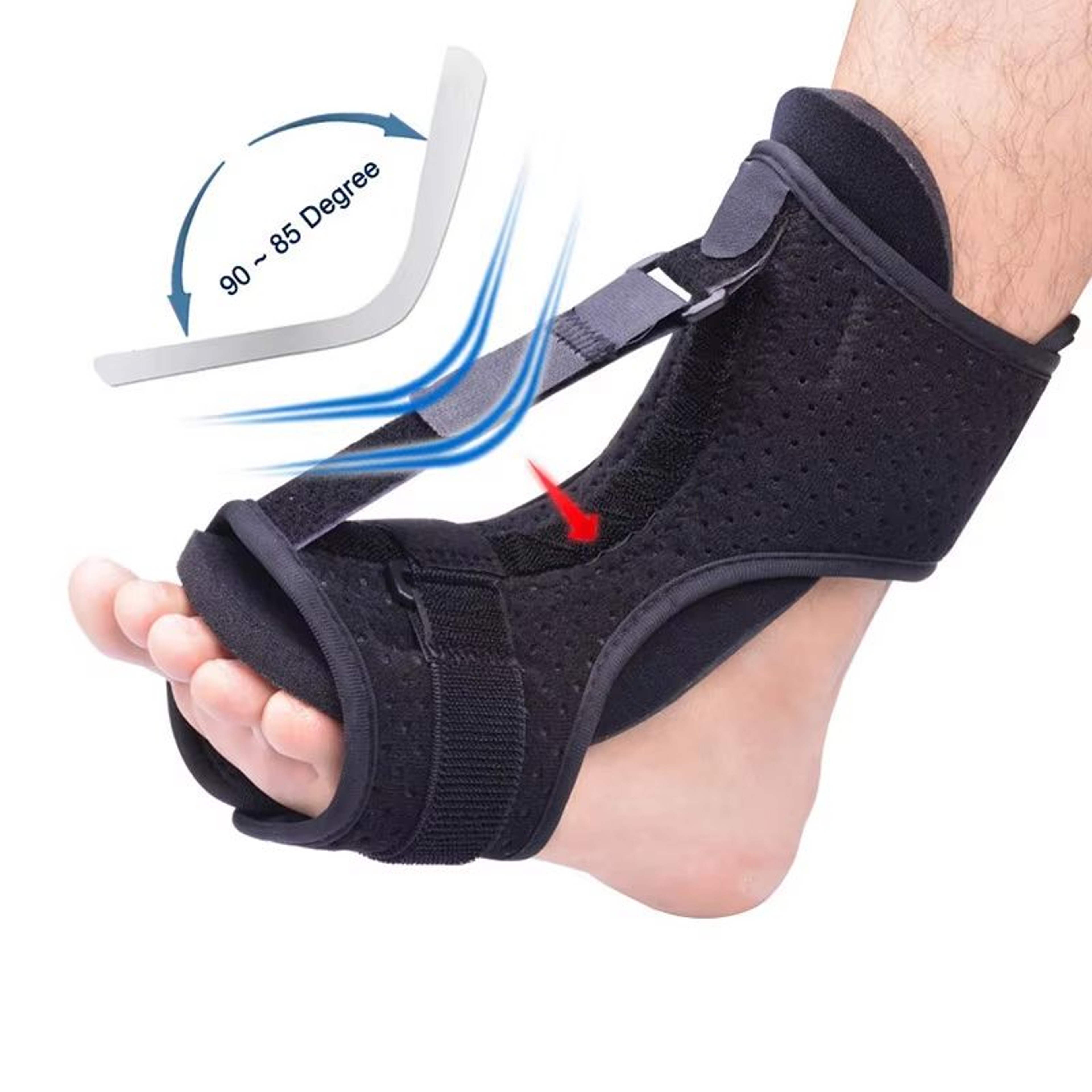 Adjustable Plantar Fasciitis Night Splint Foot Drop Orthosis Brace Support 0