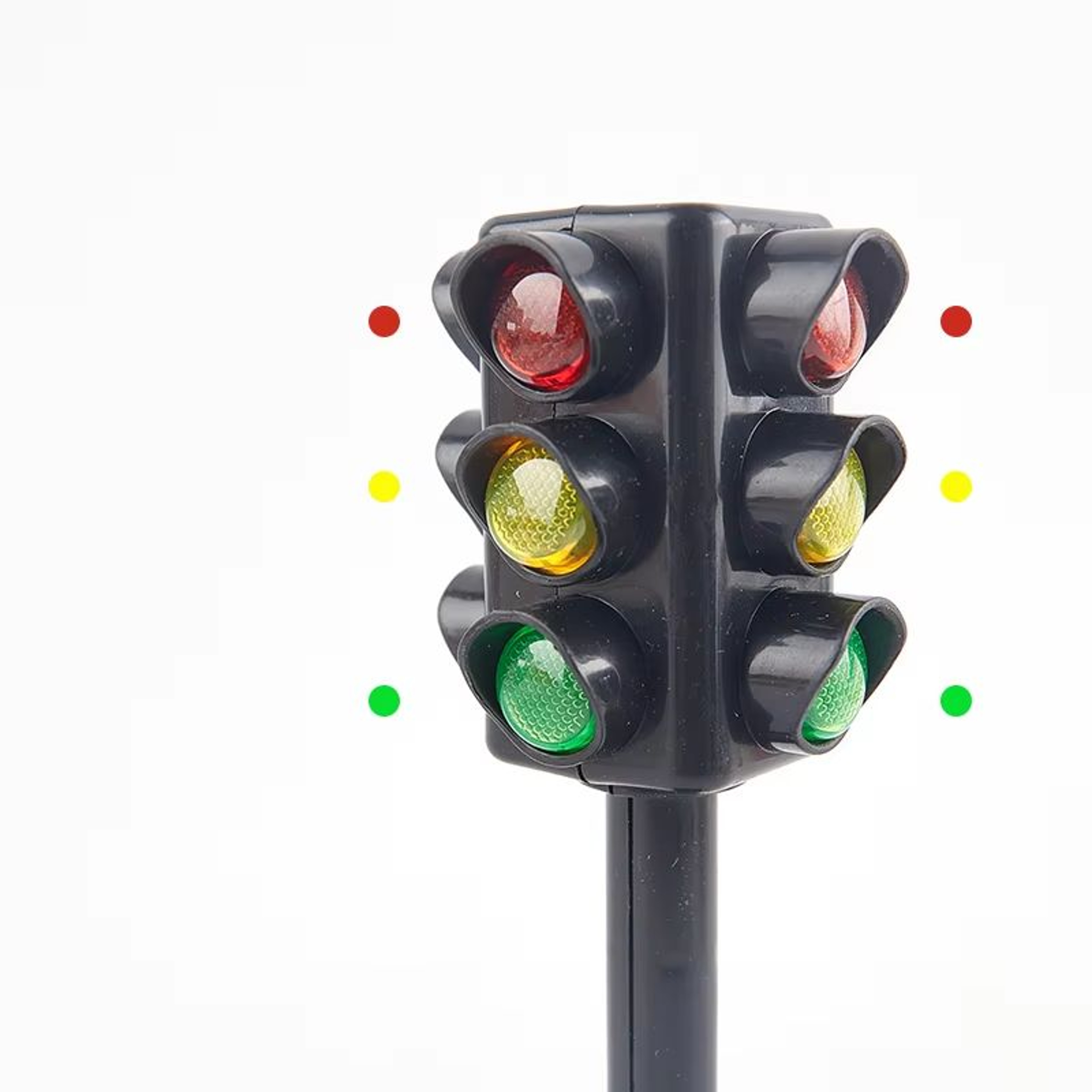 2 Piece Traffic Light Toy Set  Mini Parking Lot Scene Educational Model For Kids 4