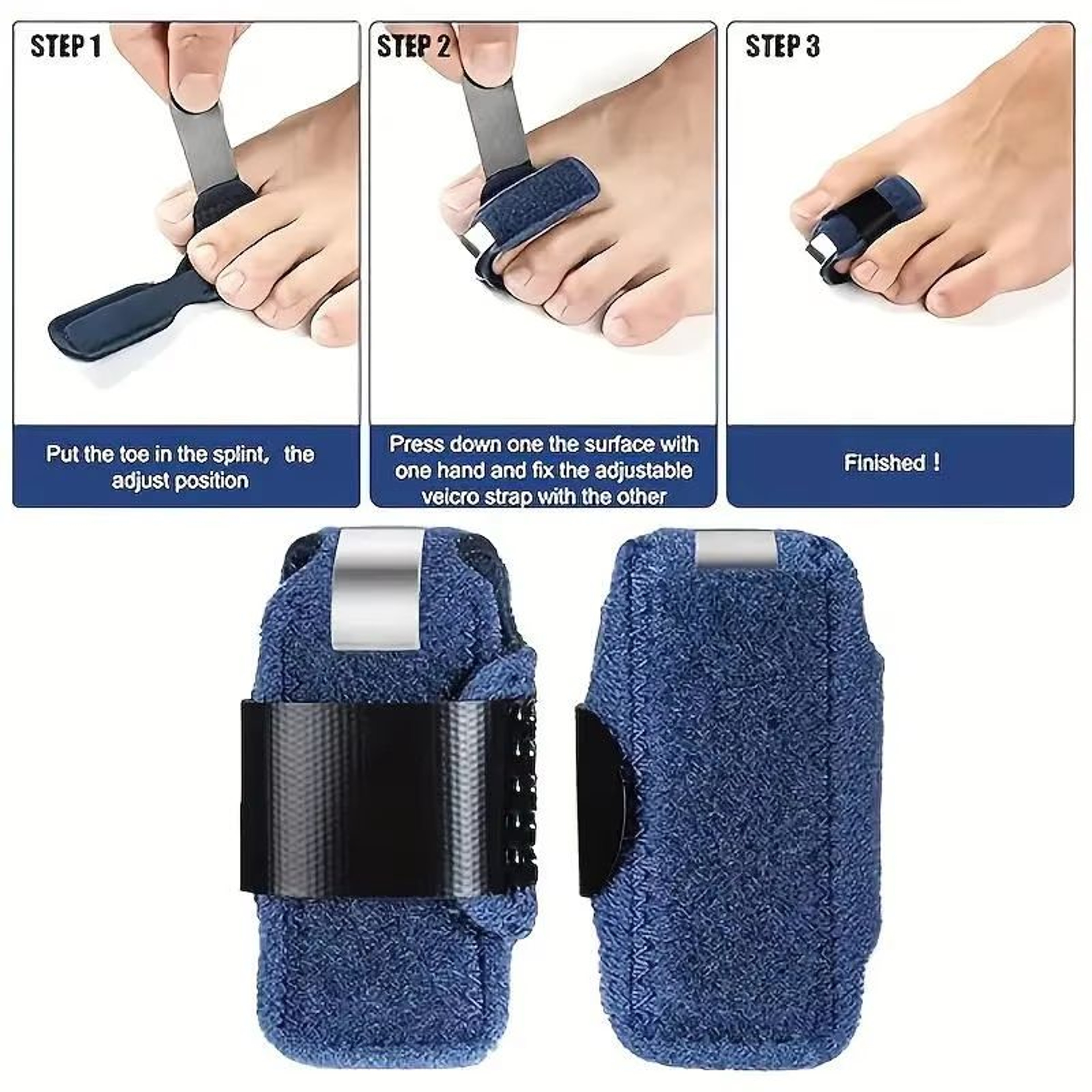 Toe Splint Straightener For Hammer Toe Corrector And Claw Toe Support Brace Kids And Adults 3