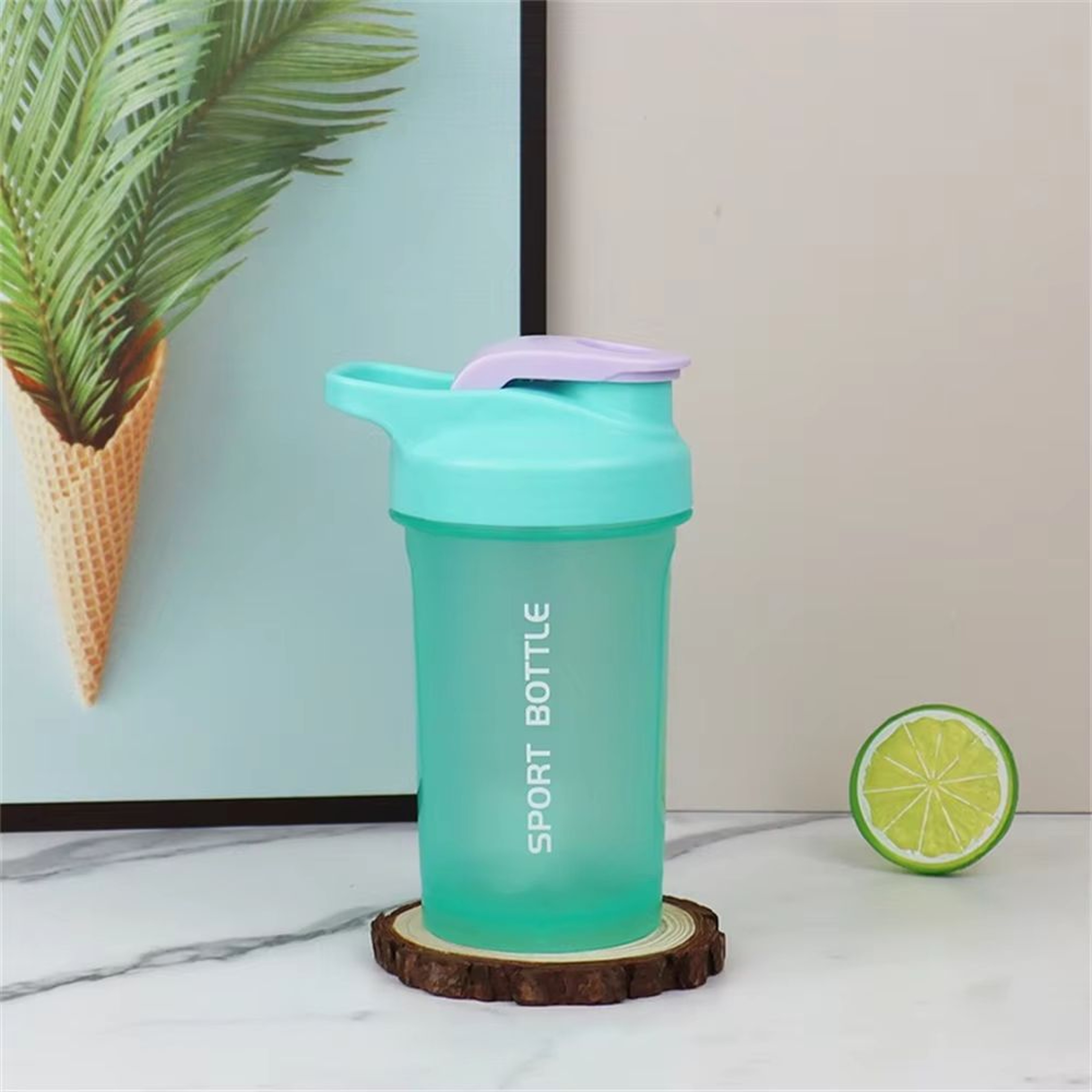 HydraMix 10oz Protein Shaker Bottle With Scale And LeakProof Lid  Portable Sport Mixing Cup 6