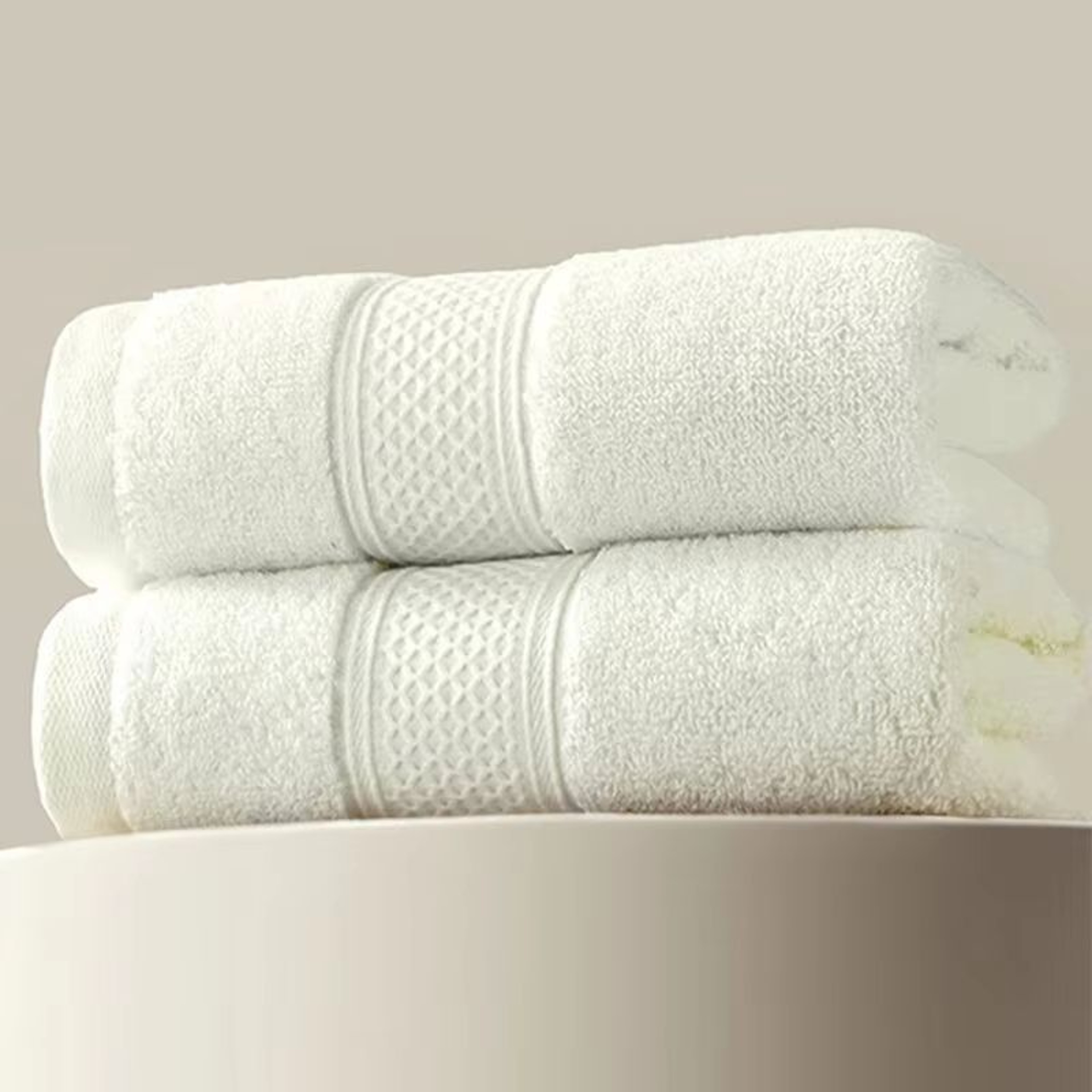 Plush Cotton Bath Towel  Soft Face Towel Set  Thick NonShedding Super Absorbent 2Pack 0