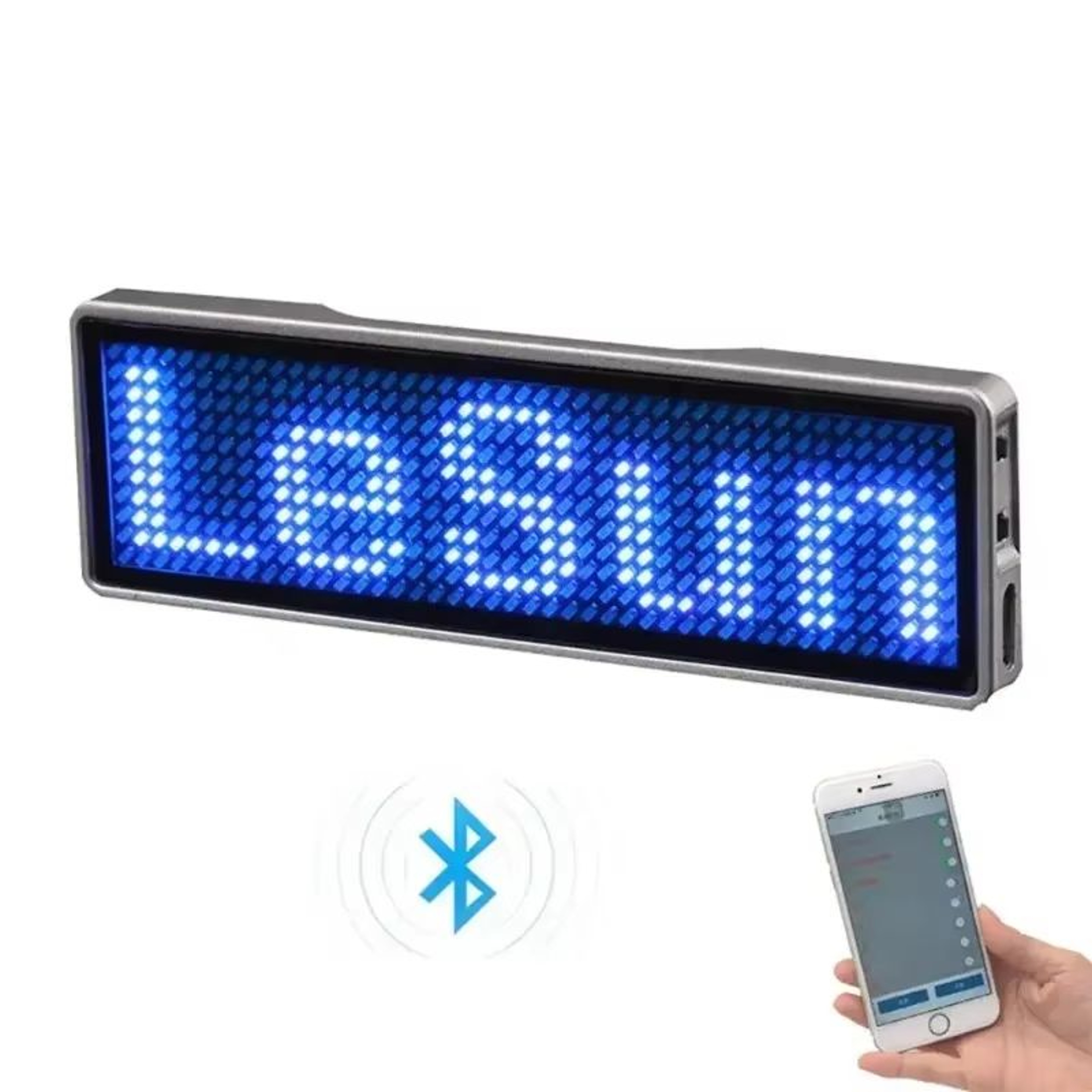 Rechargeable Bluetooth LED Name Tag  DIY Programmable LED Badge With Scrolling Message Display 6