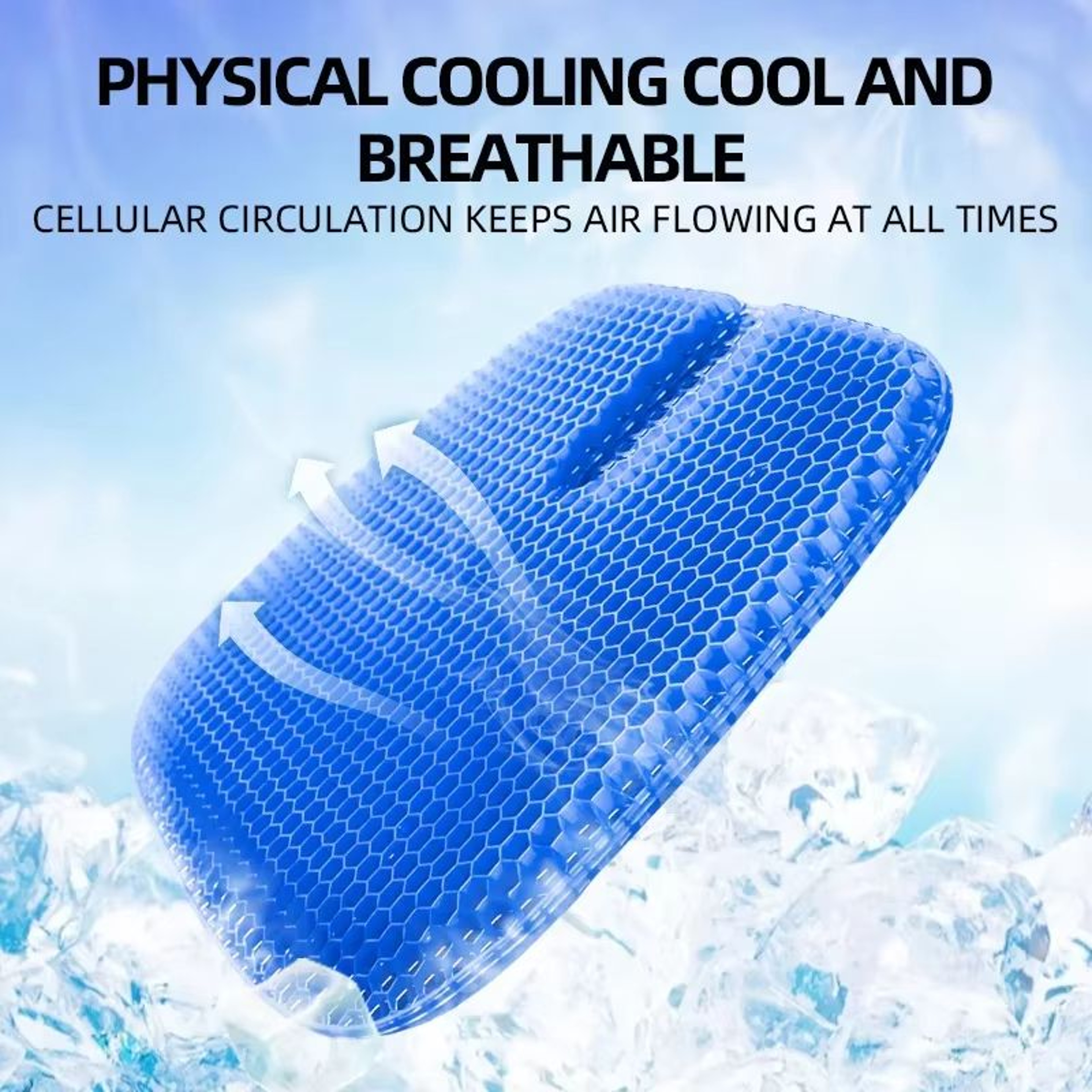 Honeycomb Gel Seat Cushion For Car  Office  Breathable Silicone Support Pad FourSeason Universal 0