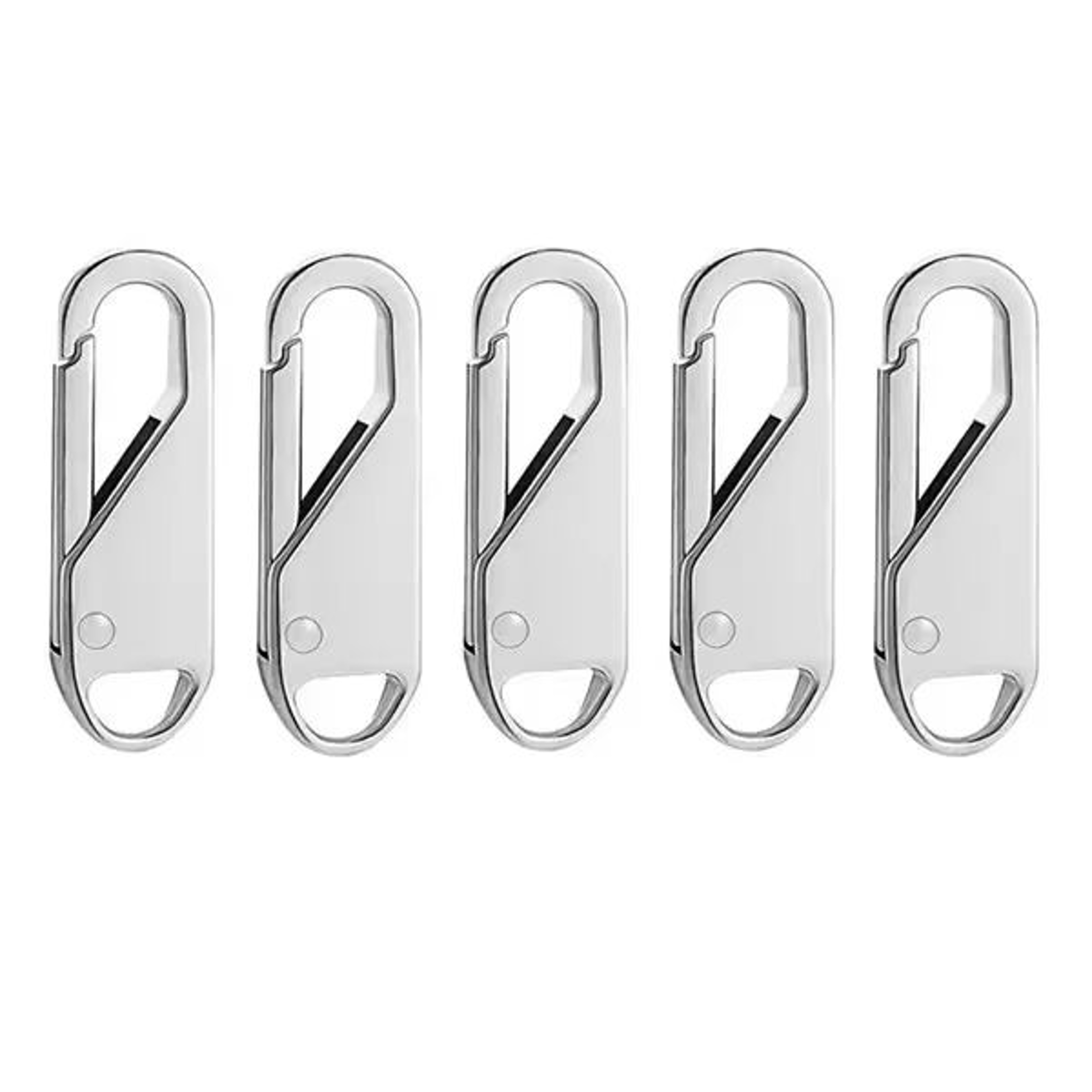 5PCS Universal Zipper Puller Set  Detachable Metal Zipper Heads Repair Kit For DIY Crafts And Cloth 7