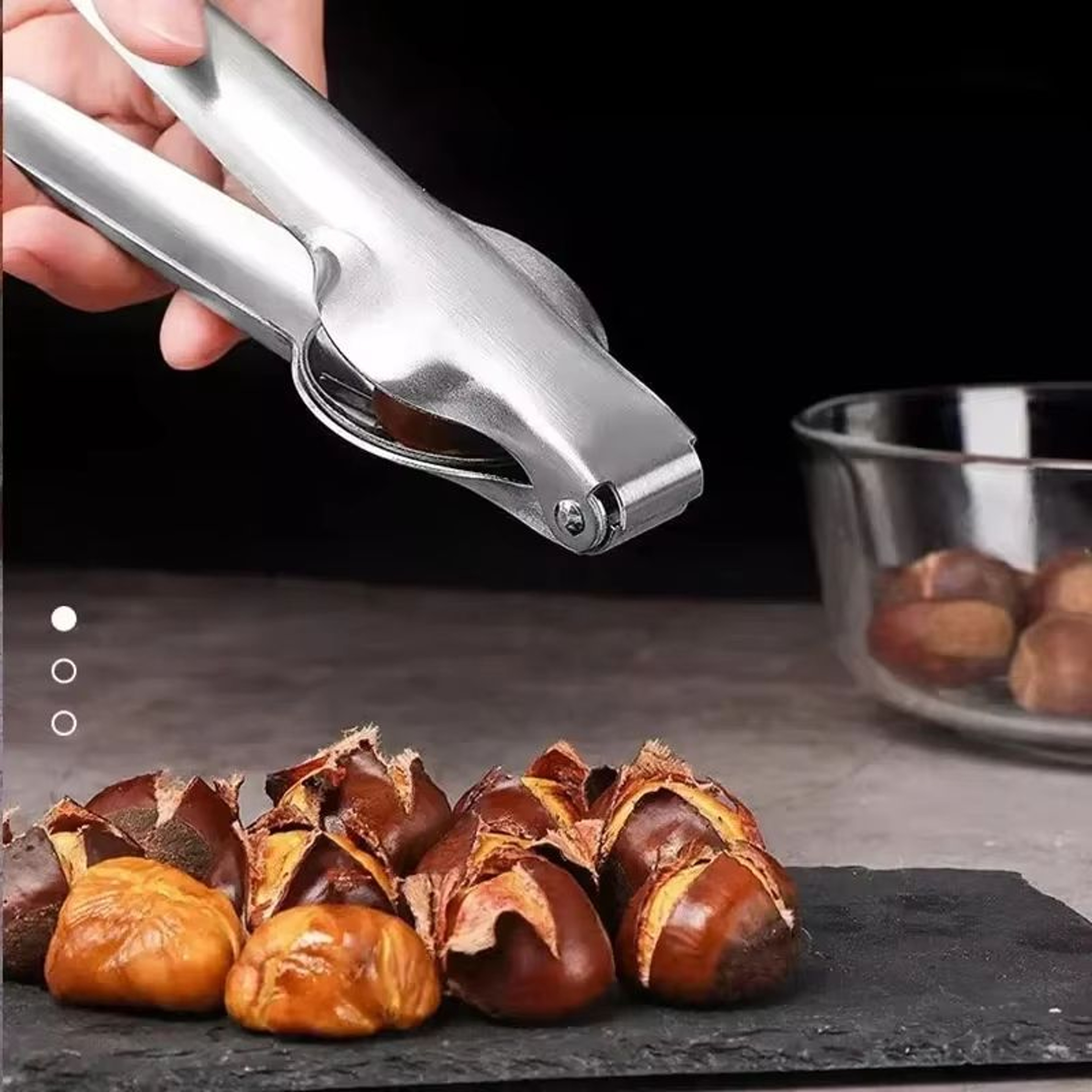 2 In 1 Stainless Steel Chestnut Opener And Nutcracker  Quick Shelling Kitchen Tool 0