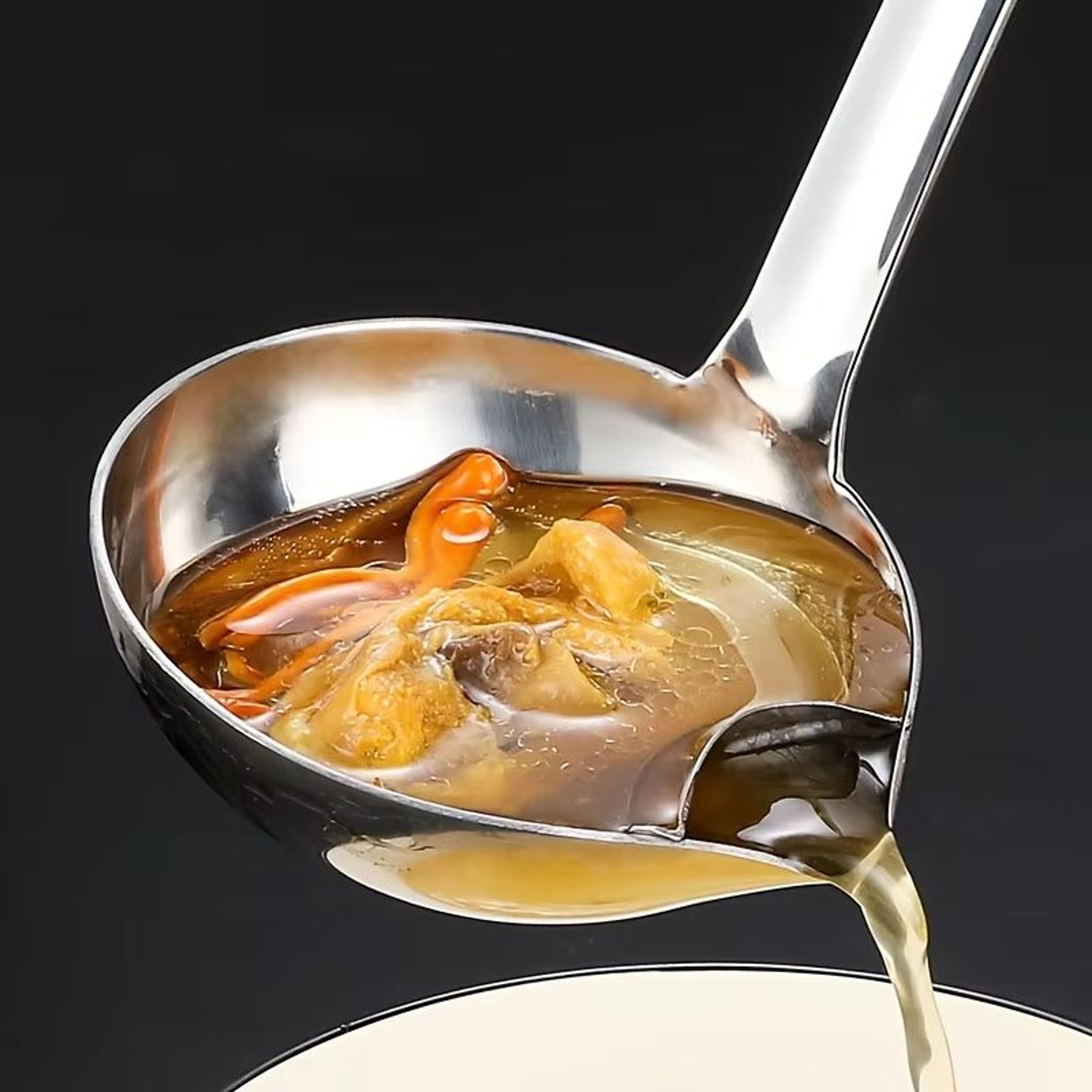 Stainless Steel Colander Spoon Soup Colander Kitchen Gravy Oil Soup Fat Separator Ladle Skimmer Spo 0