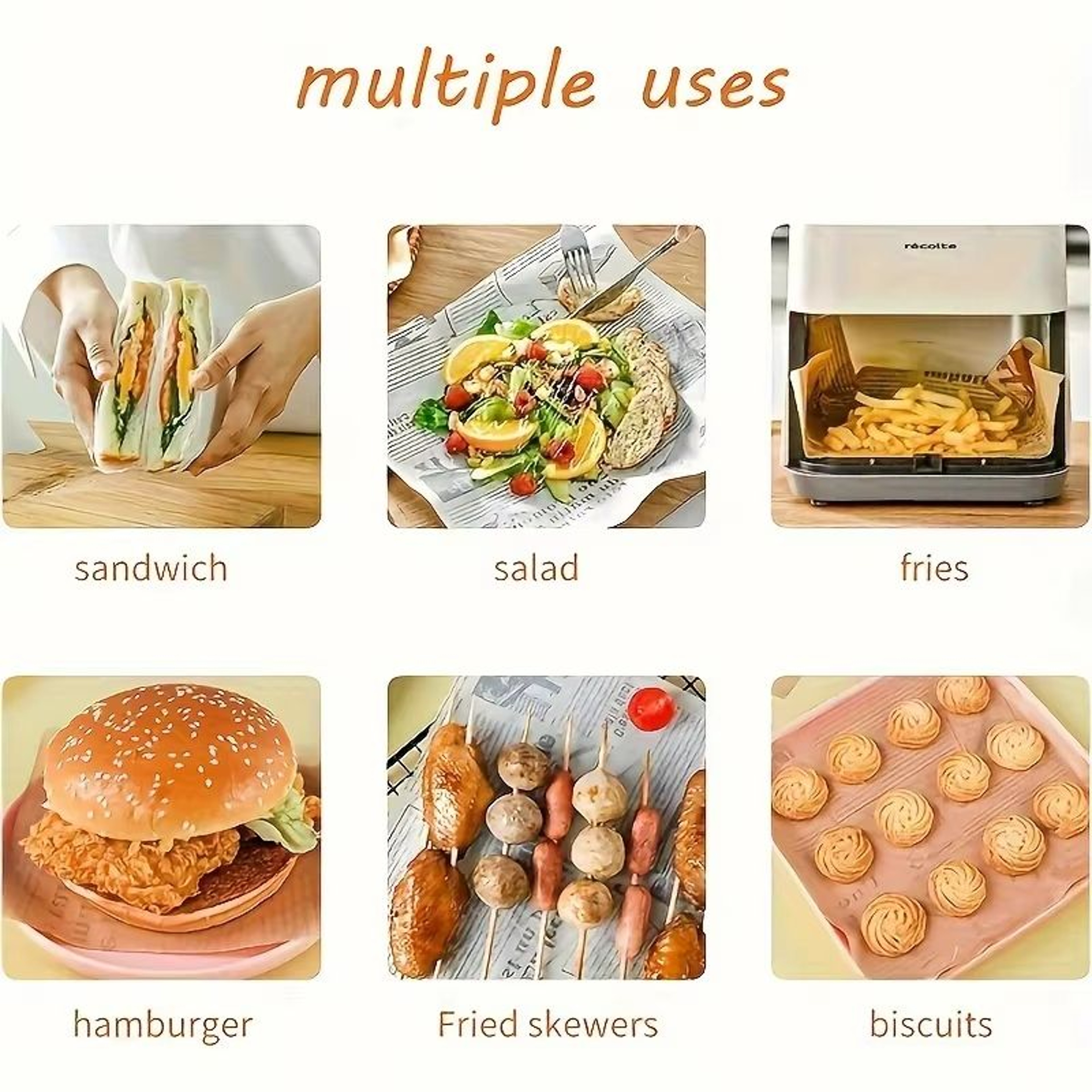 Food Grade Greaseproof Parchment Paper Baking Tools Roll 164 Feet For Bread Sandwich Burger Fries W