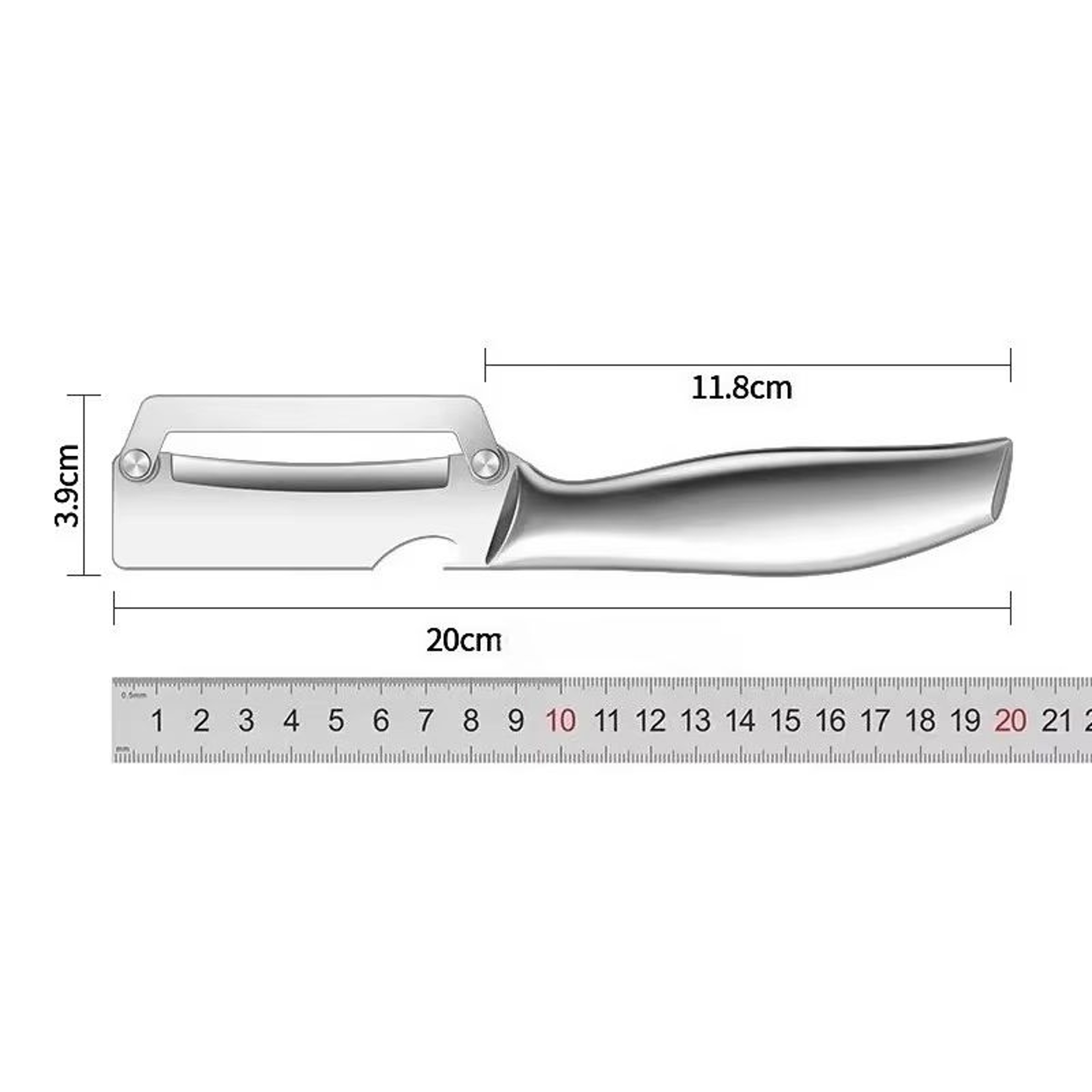 Stainless Steel Cane Peeler All Steel Kitchen Peeler Fruit Rack Peeler Wine Opener 2 In 1 Kitchen G 1