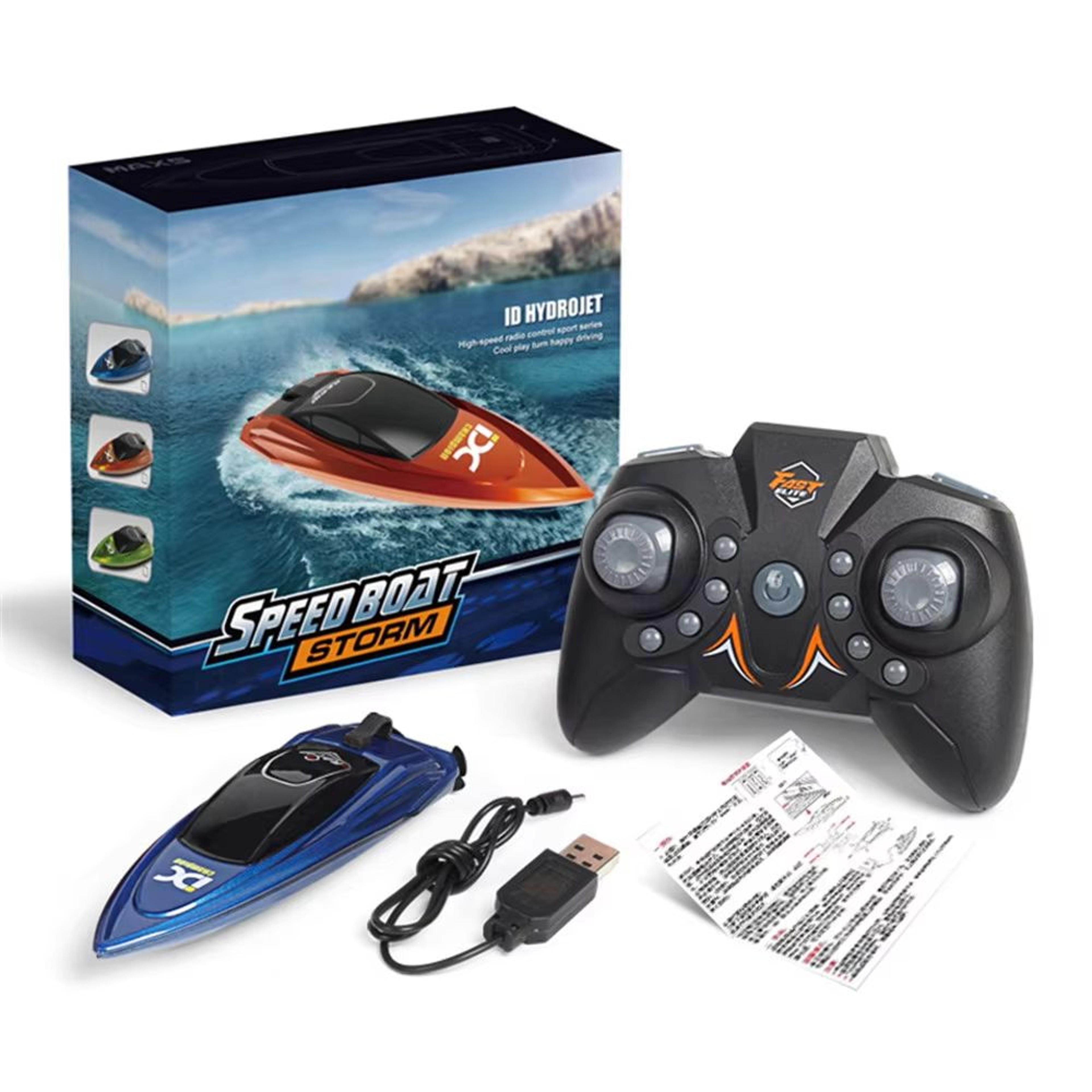 Mini RC Boat 31 Mph Radio Remote Controlled High Speed Ship With LED Light Palm Boat Water Toy Pool 6