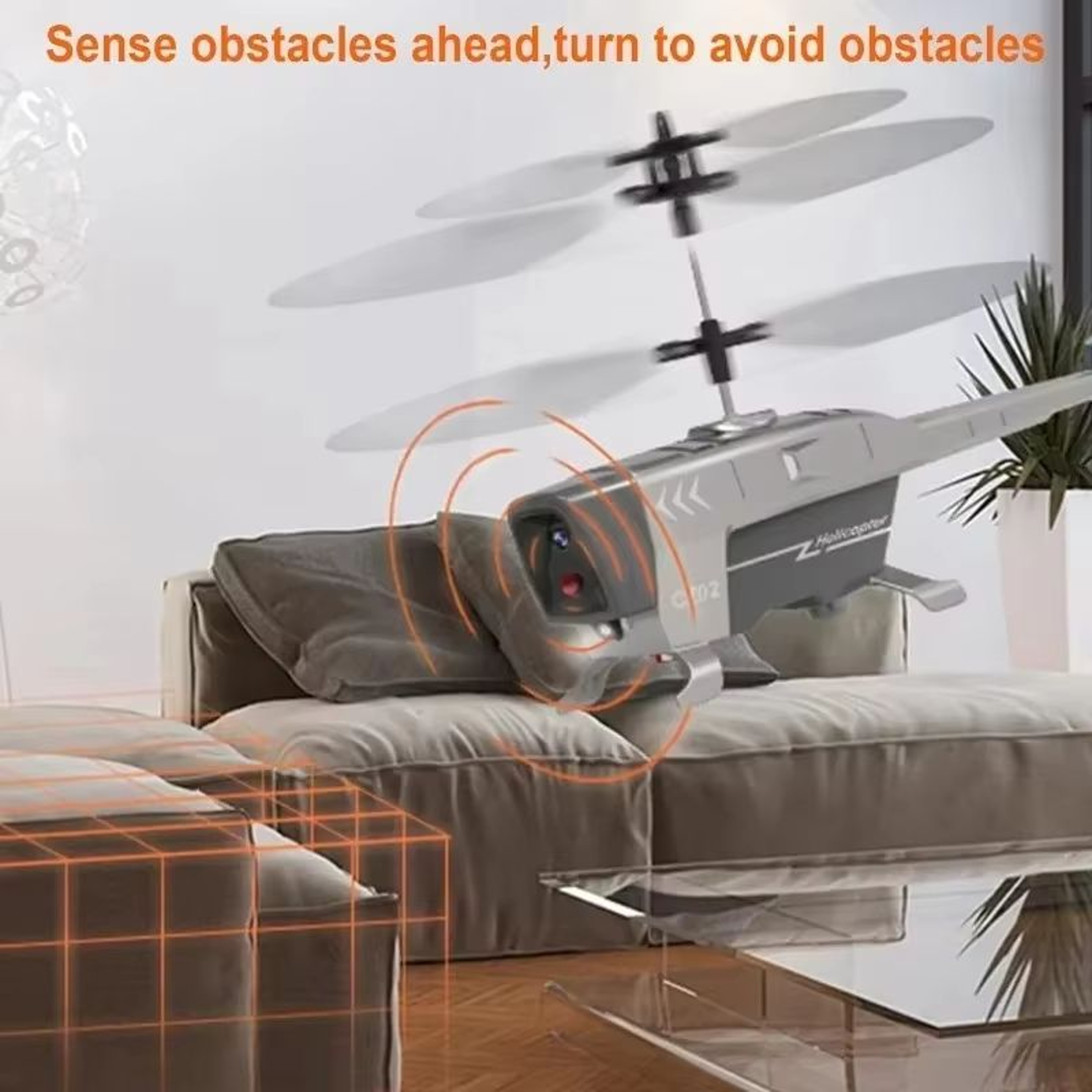 SkyGuardian CZ02 25Channel ObstacleAvoidance RC Helicopter Drone 4