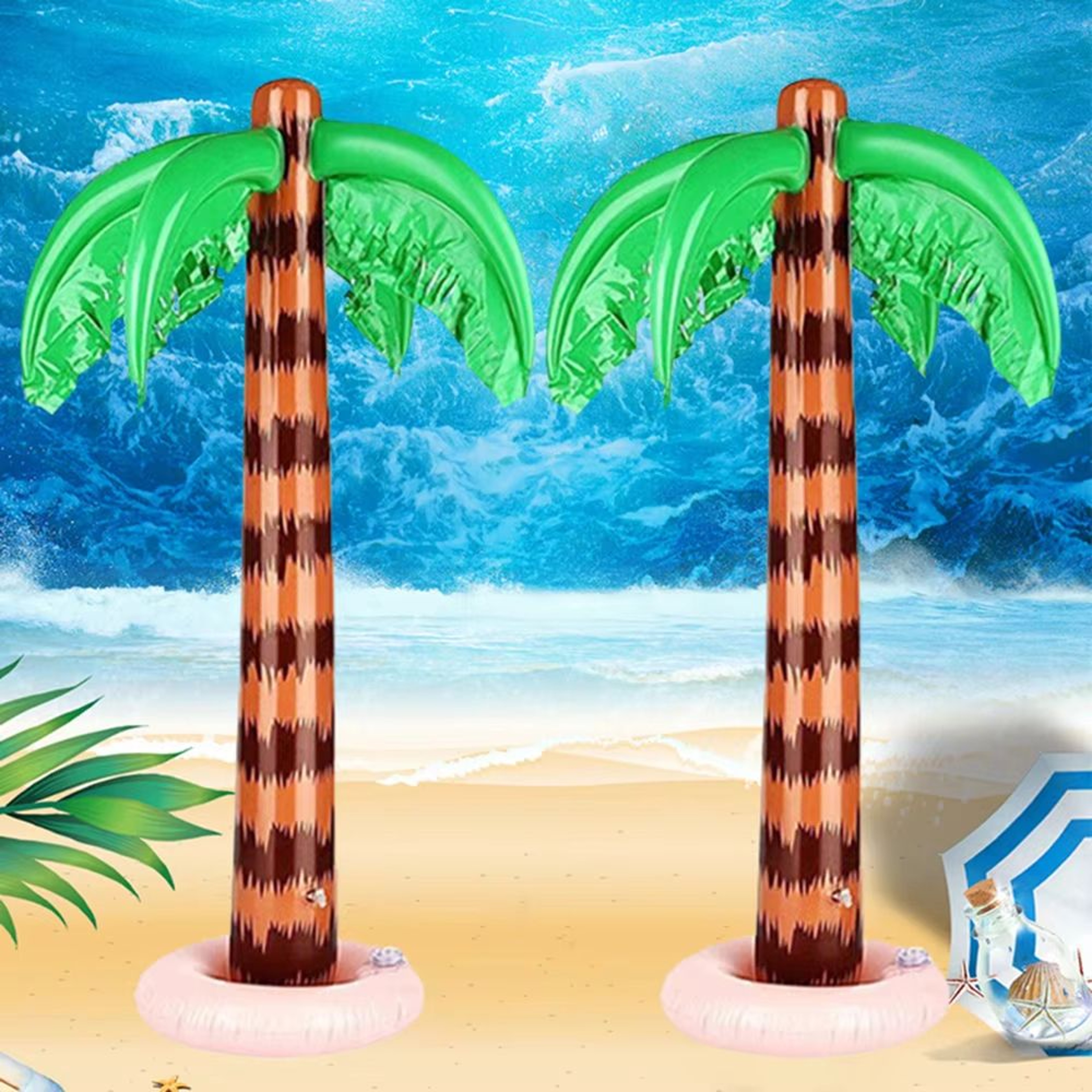 TropiScene 31 Ft Inflatable Coconut Tree Decor  Poolside  Outdoor Party Prop 0