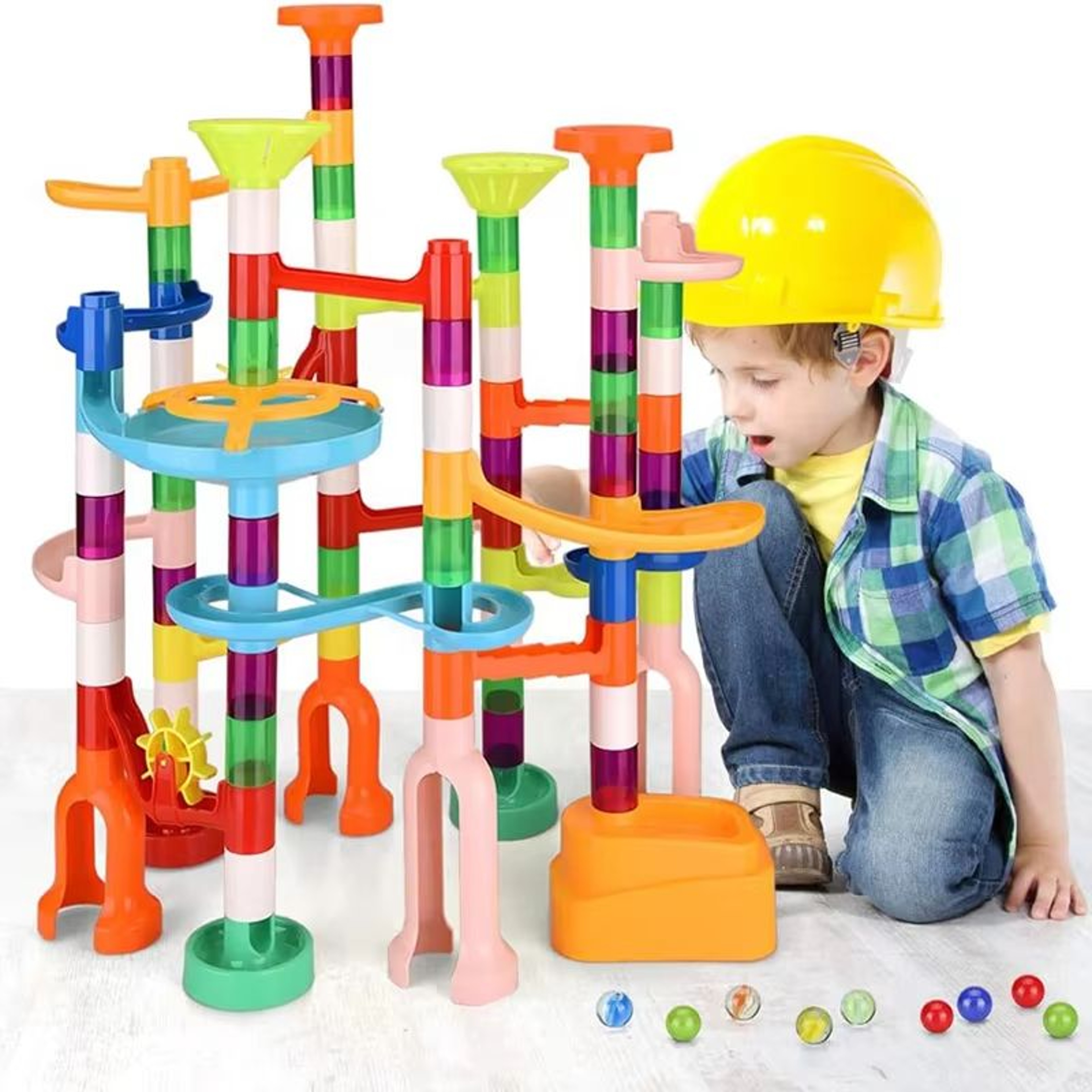 RingRun MarbleTrack  Catapult Building Set  STEM Construction Toy For Kids 0