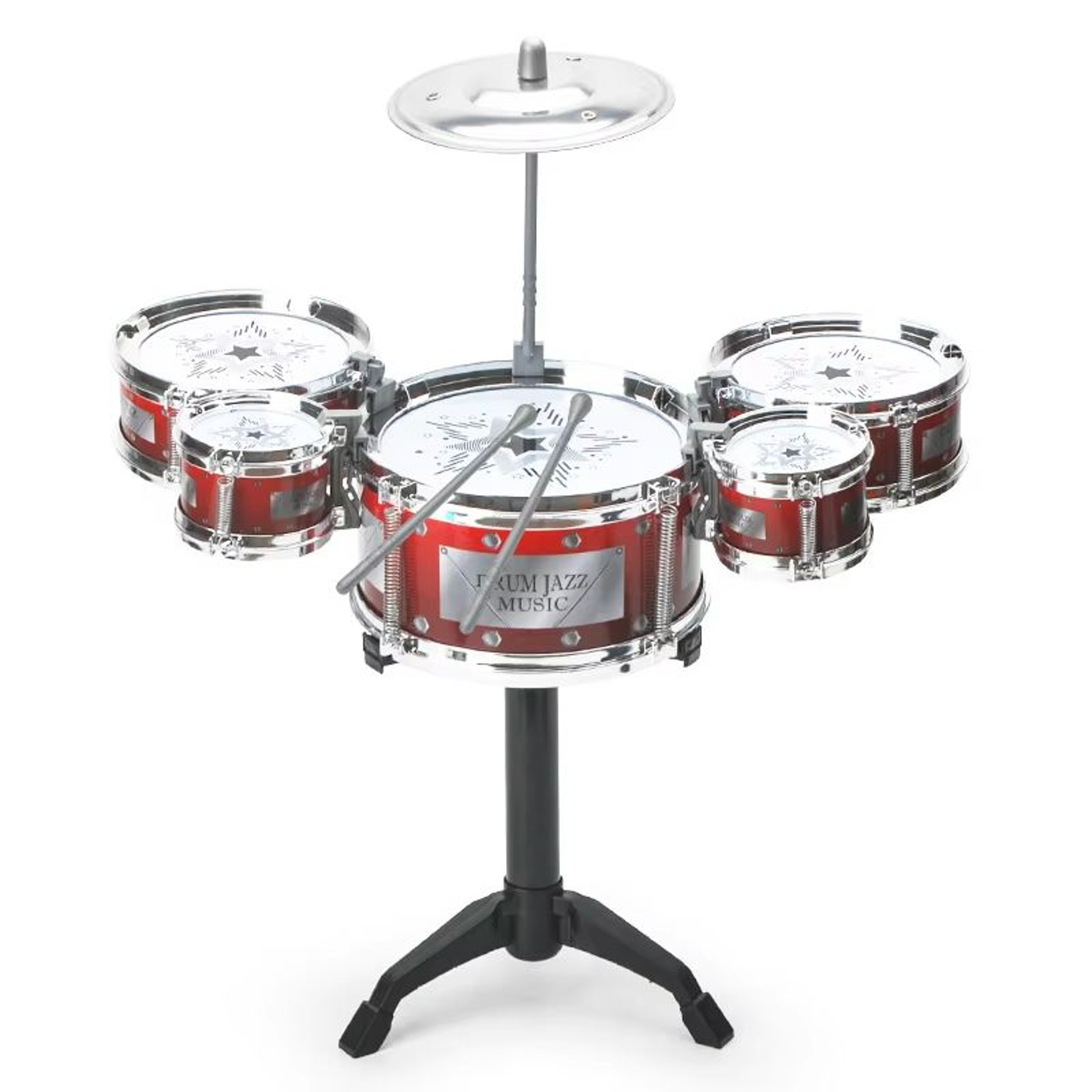 Child Beginner Drum Set Toy  Dynamic Jazz Percussion Instrument For Kids 0