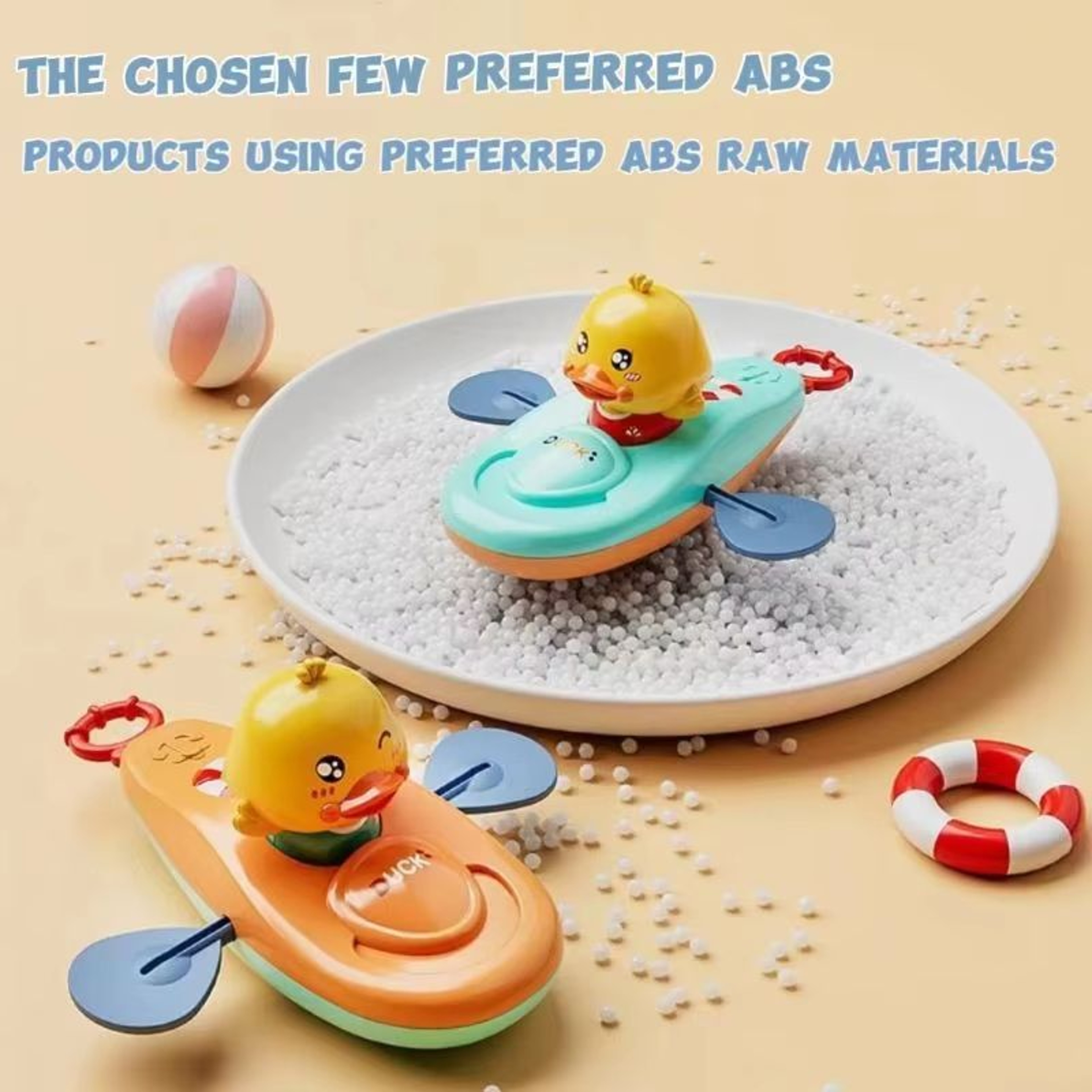 Little Yellow Duck Kayak Bath And Pool Toy For Kids 2