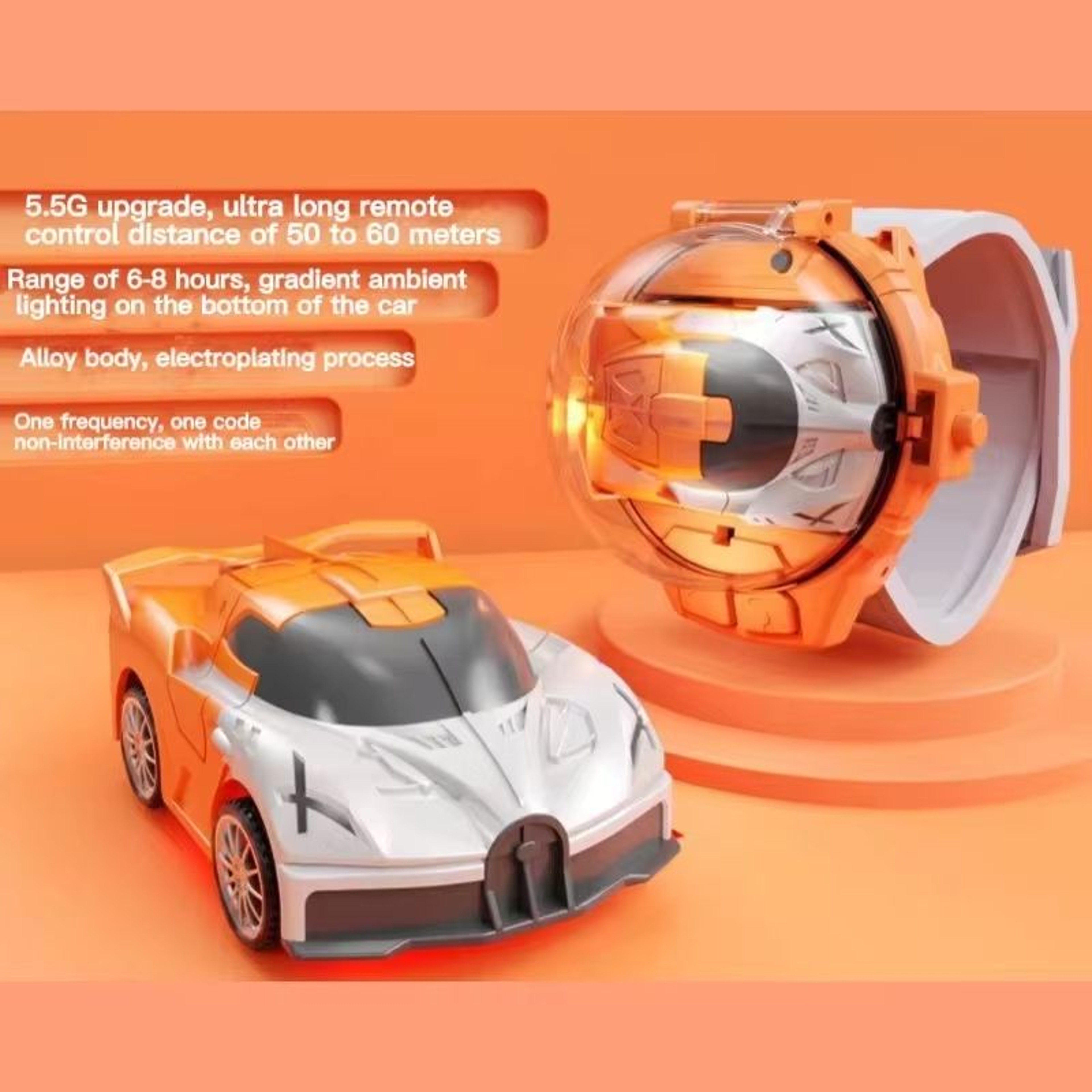 TurboTrack RC Watch Car For Kids 6