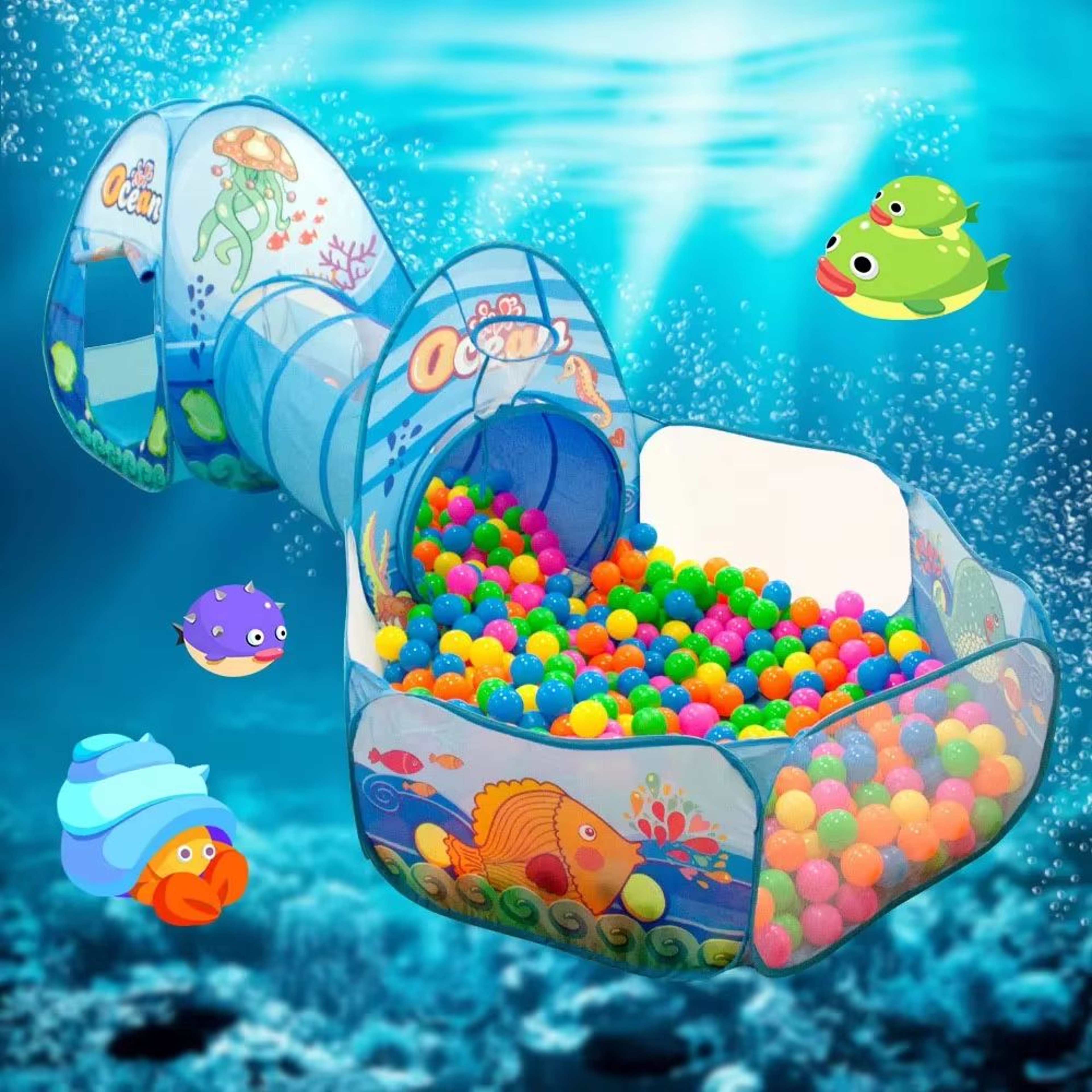 Ultimate PlayZone Kids Ball Pit Tent And Crawling Tunnel Playset 1