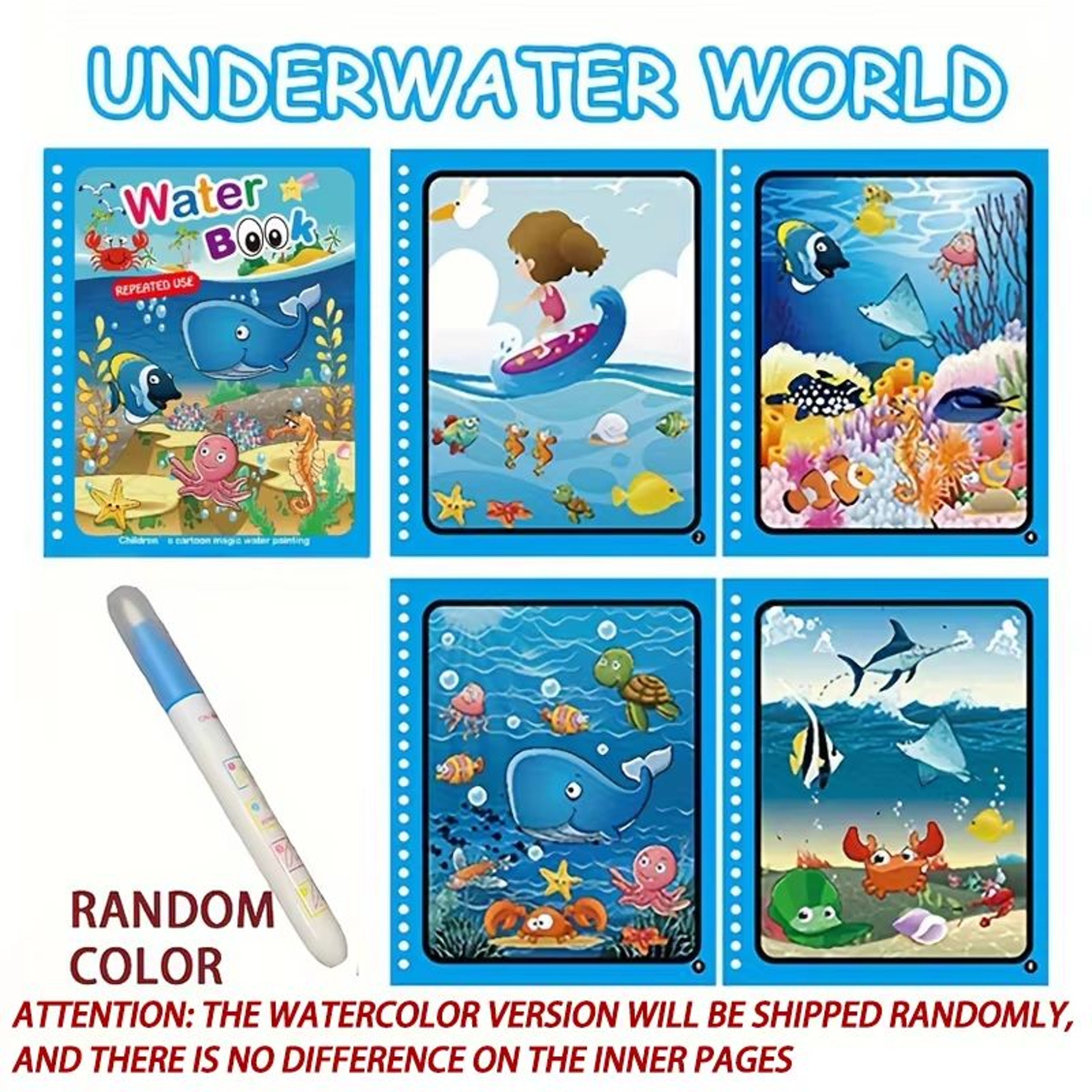 Magical Montessori Water Drawing Book  Reusable Sensory Coloring Toy For Kids 7