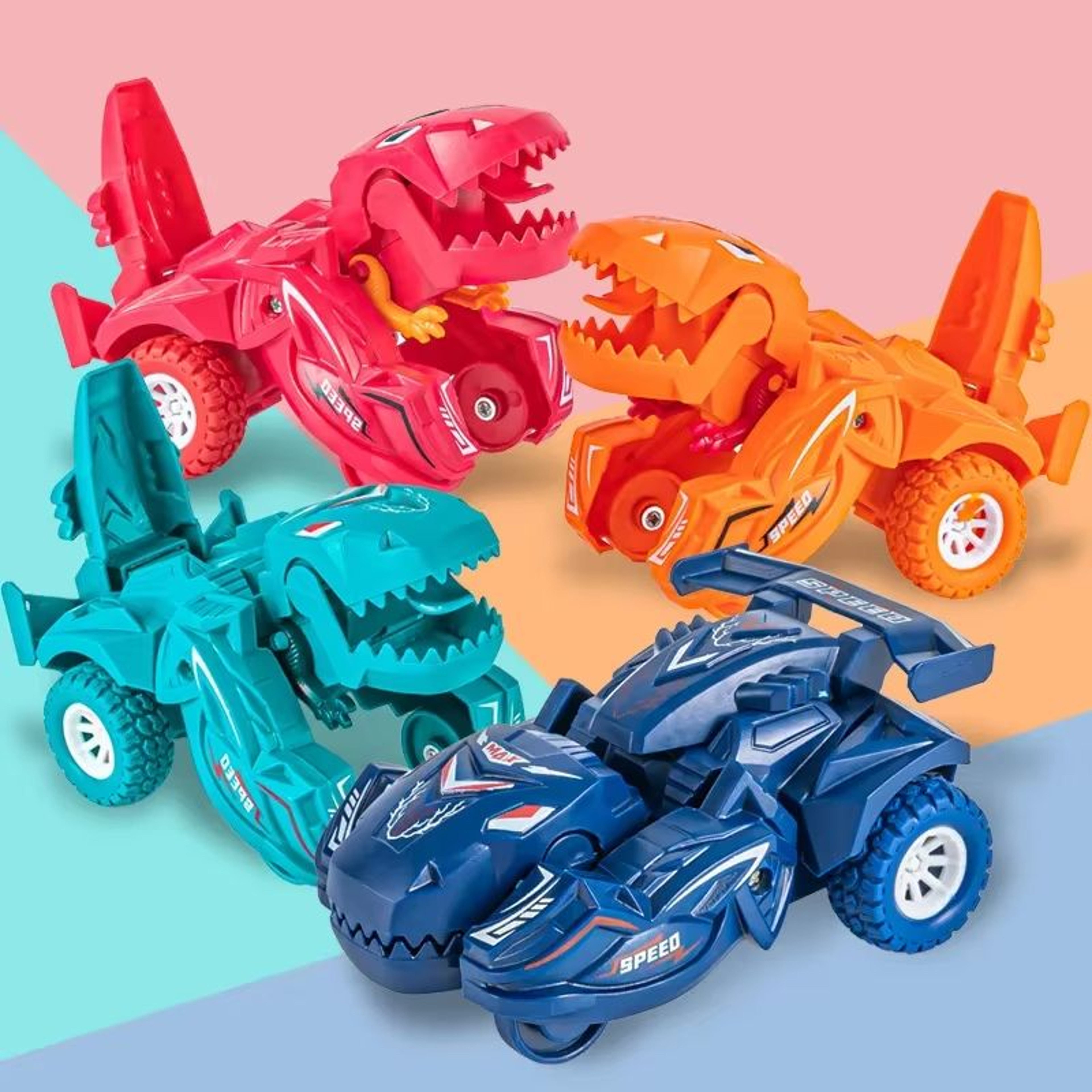 2 In 1 Collision Transforming Dinosaur Car Toy For Kids 1