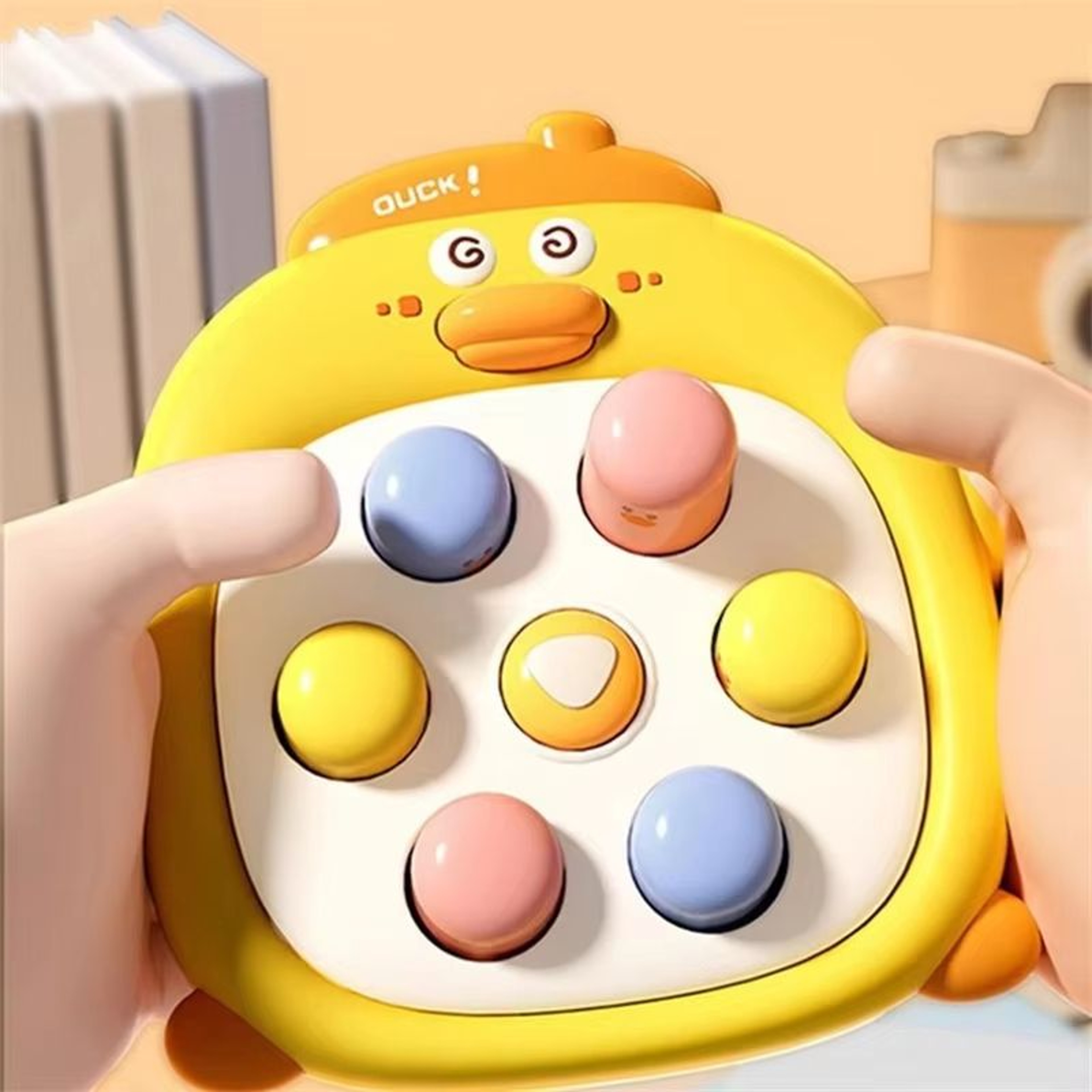 Cartoon WhackAMole Montessori Baby Knocking Toy 0