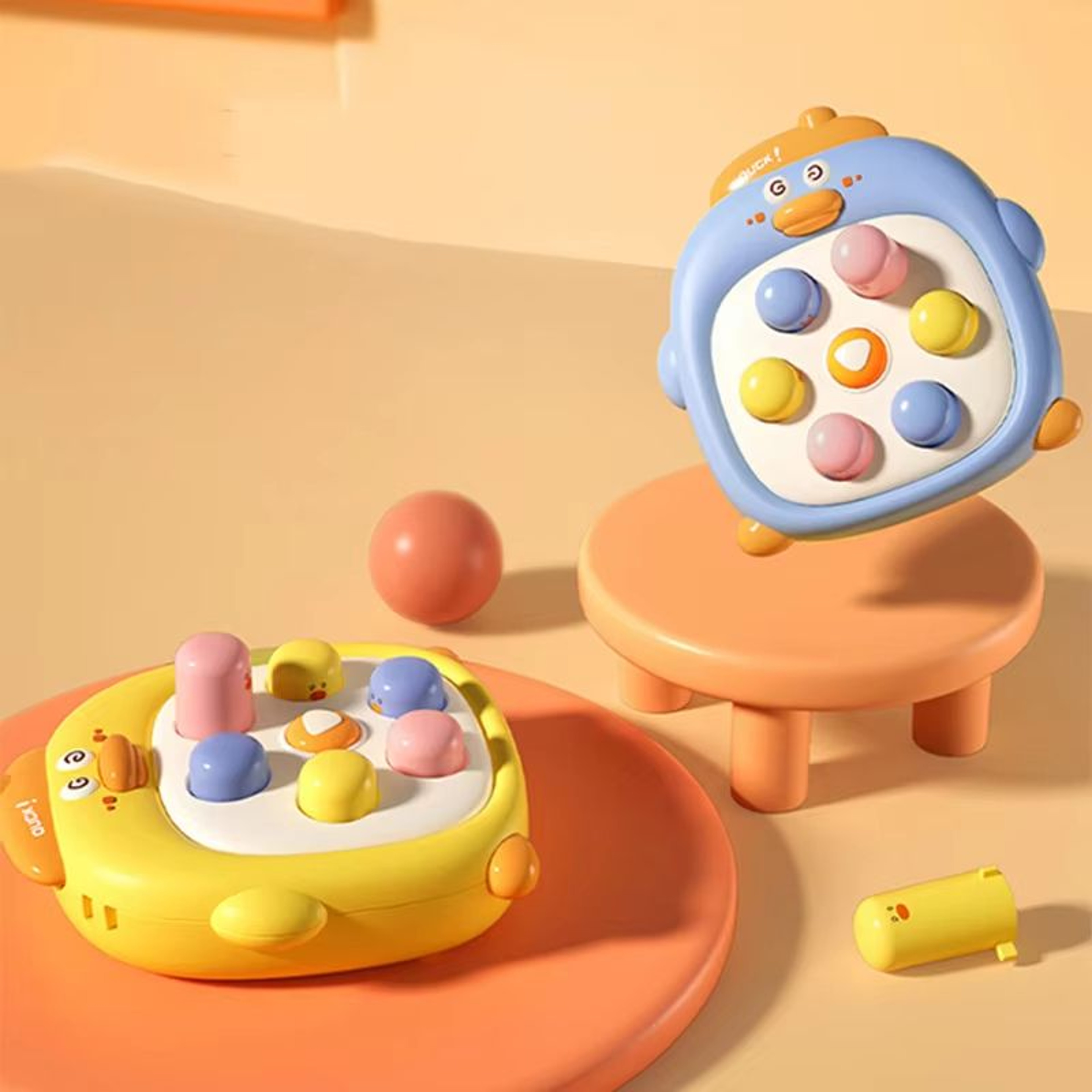 Cartoon WhackAMole Montessori Baby Knocking Toy 4