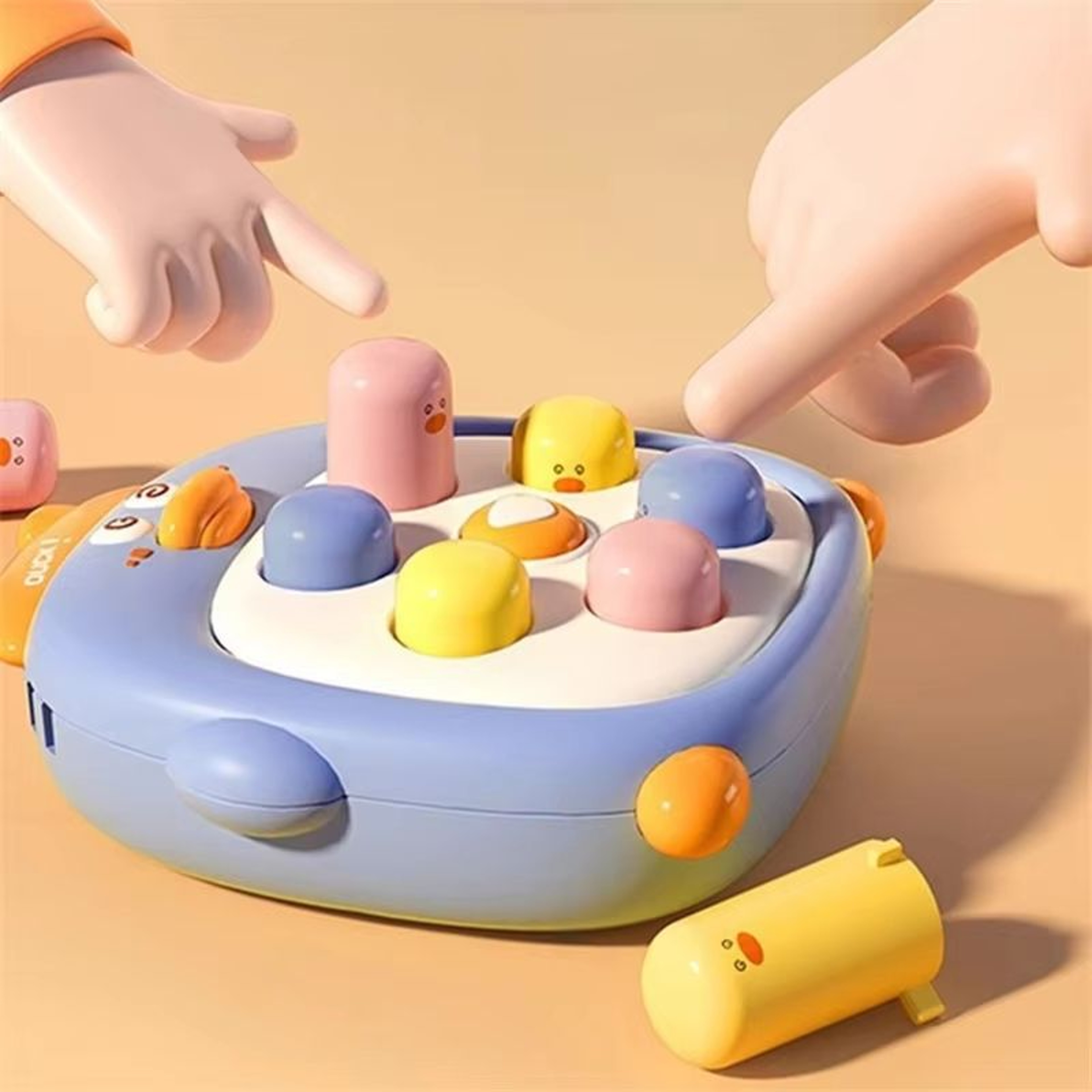 Cartoon WhackAMole Montessori Baby Knocking Toy 5