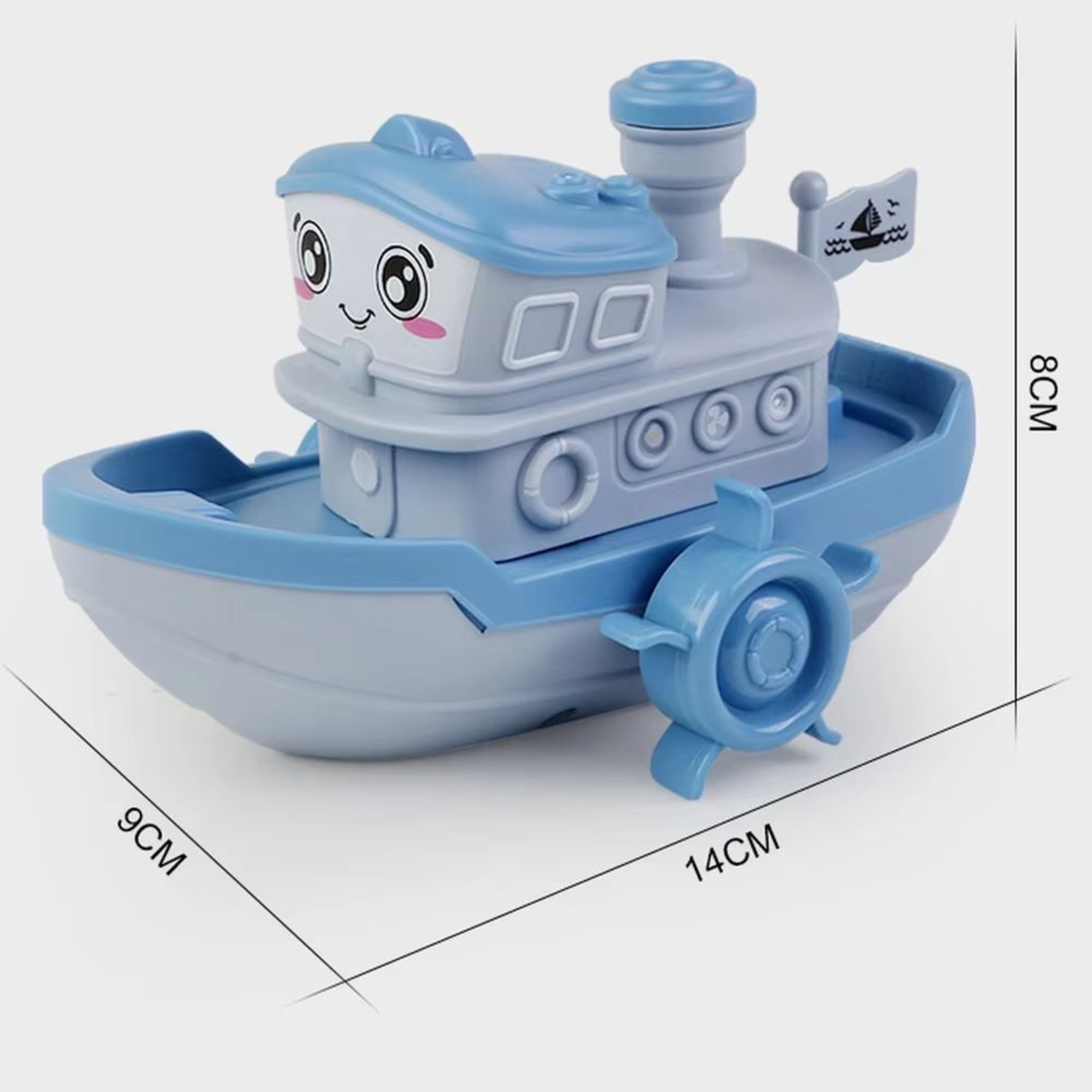 Cute Wind Up Cartoon Ship Bath Toy For Kids 4