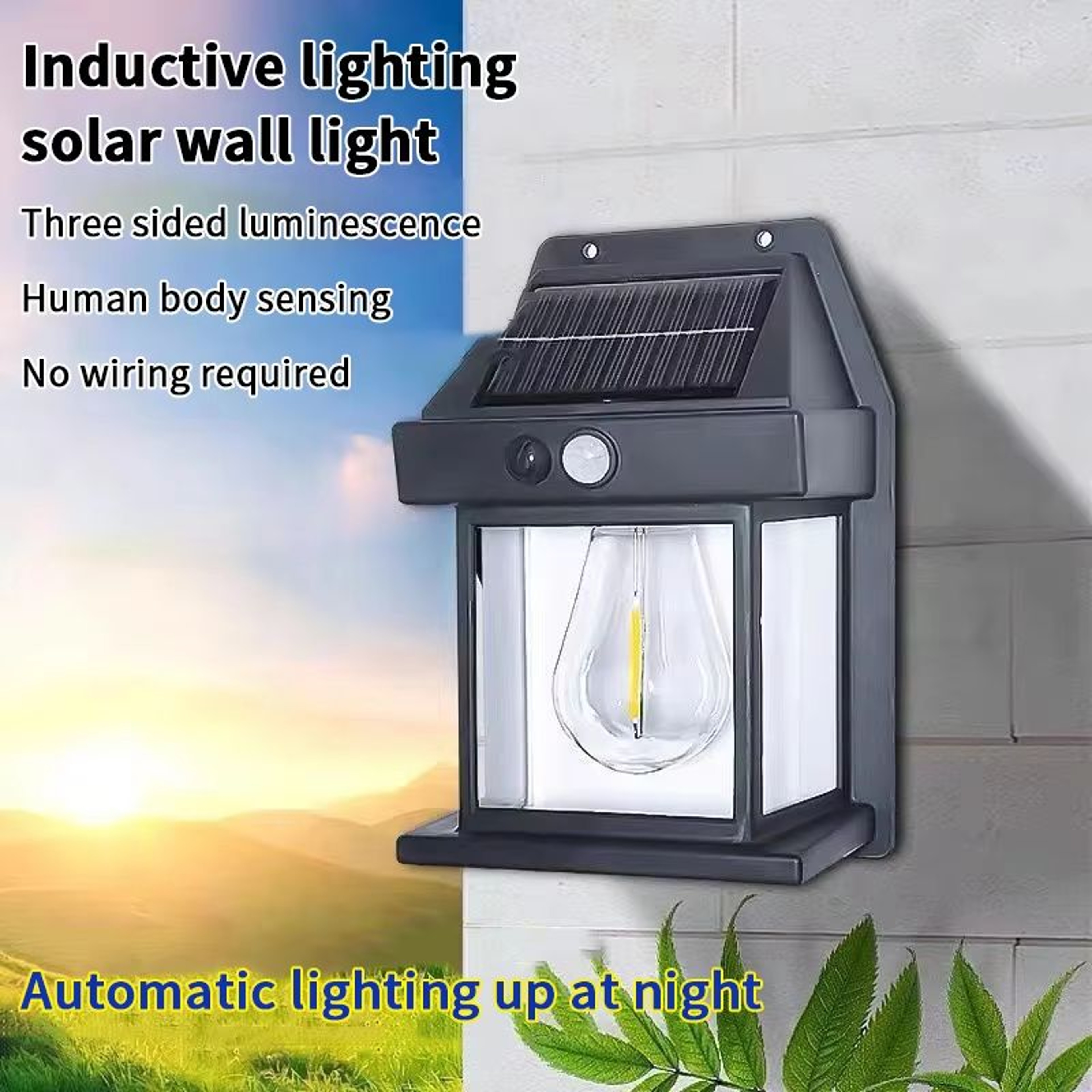 Solar Powered Outdoor Garden Wall Light 0