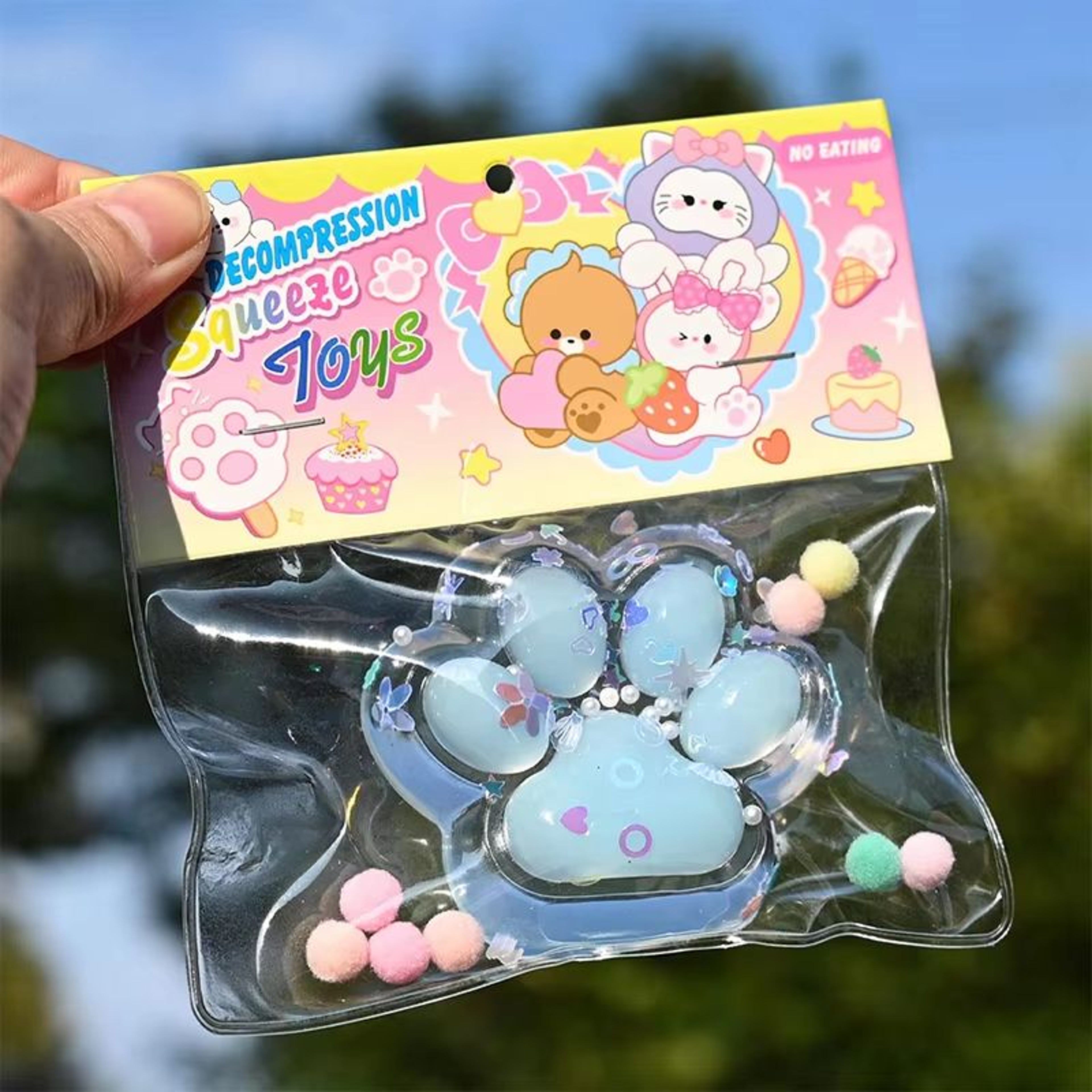 Kawaii Taba Cat Paw Plush Fidget Squeeze Toy 9