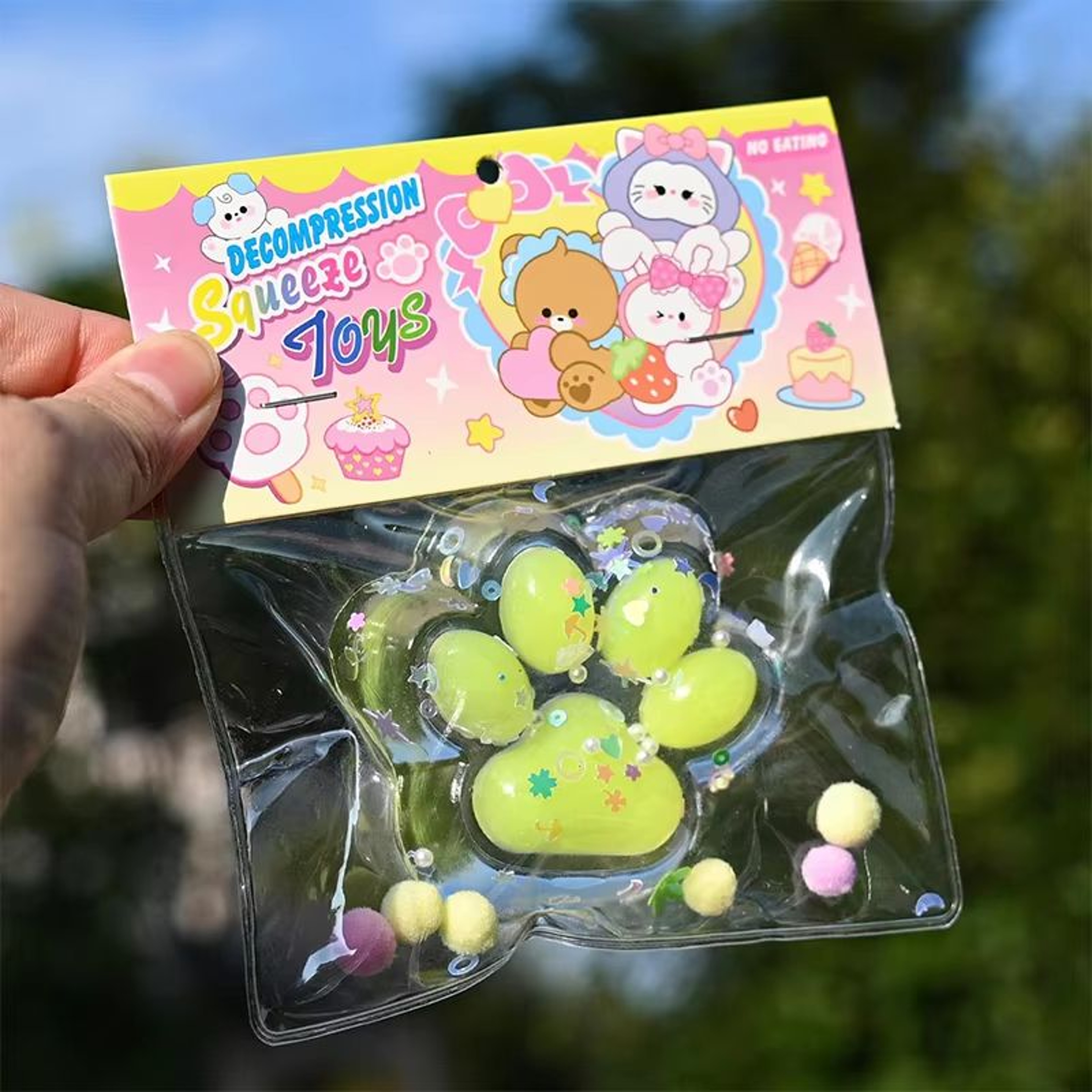 Kawaii Taba Cat Paw Plush Fidget Squeeze Toy 10