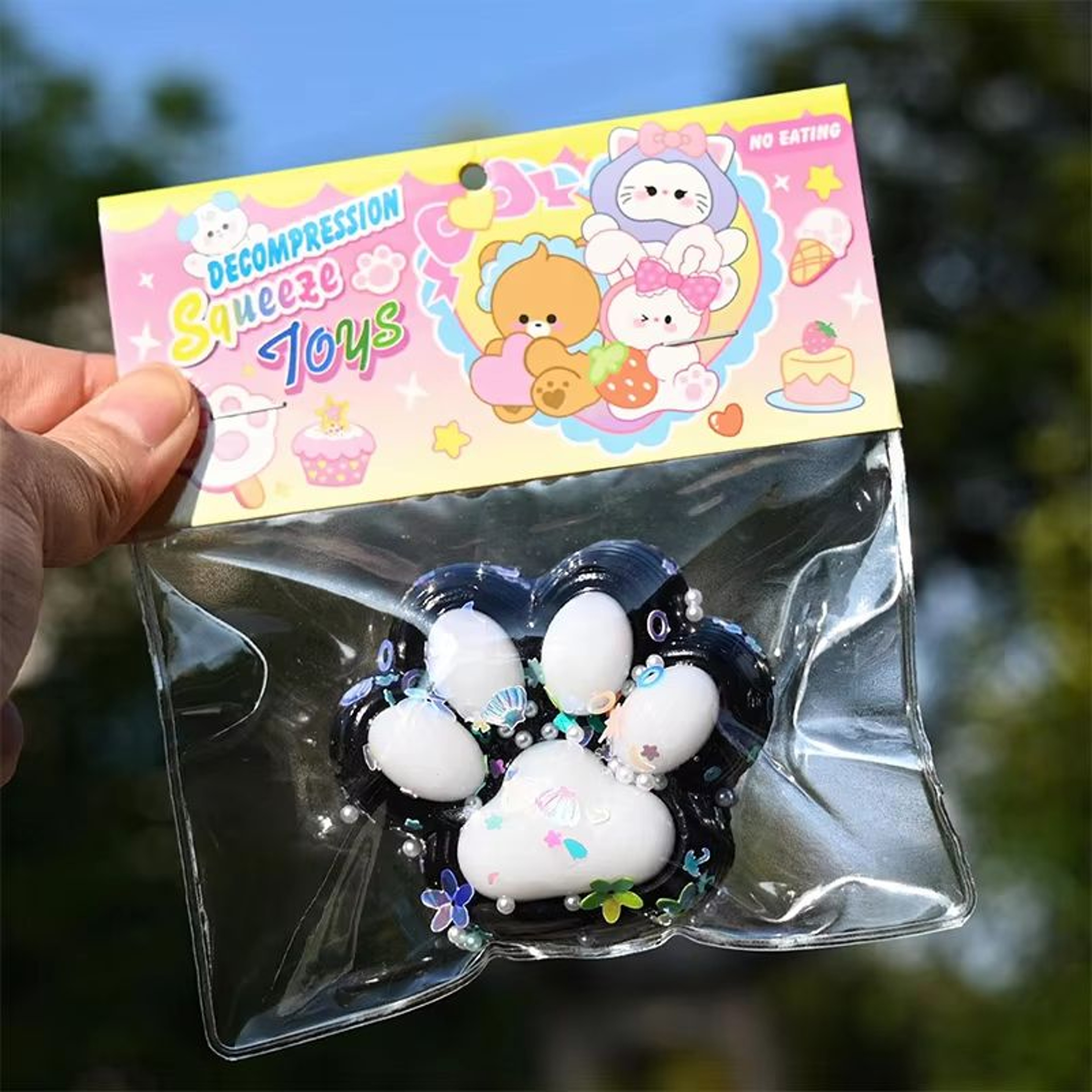 Kawaii Taba Cat Paw Plush Fidget Squeeze Toy 11