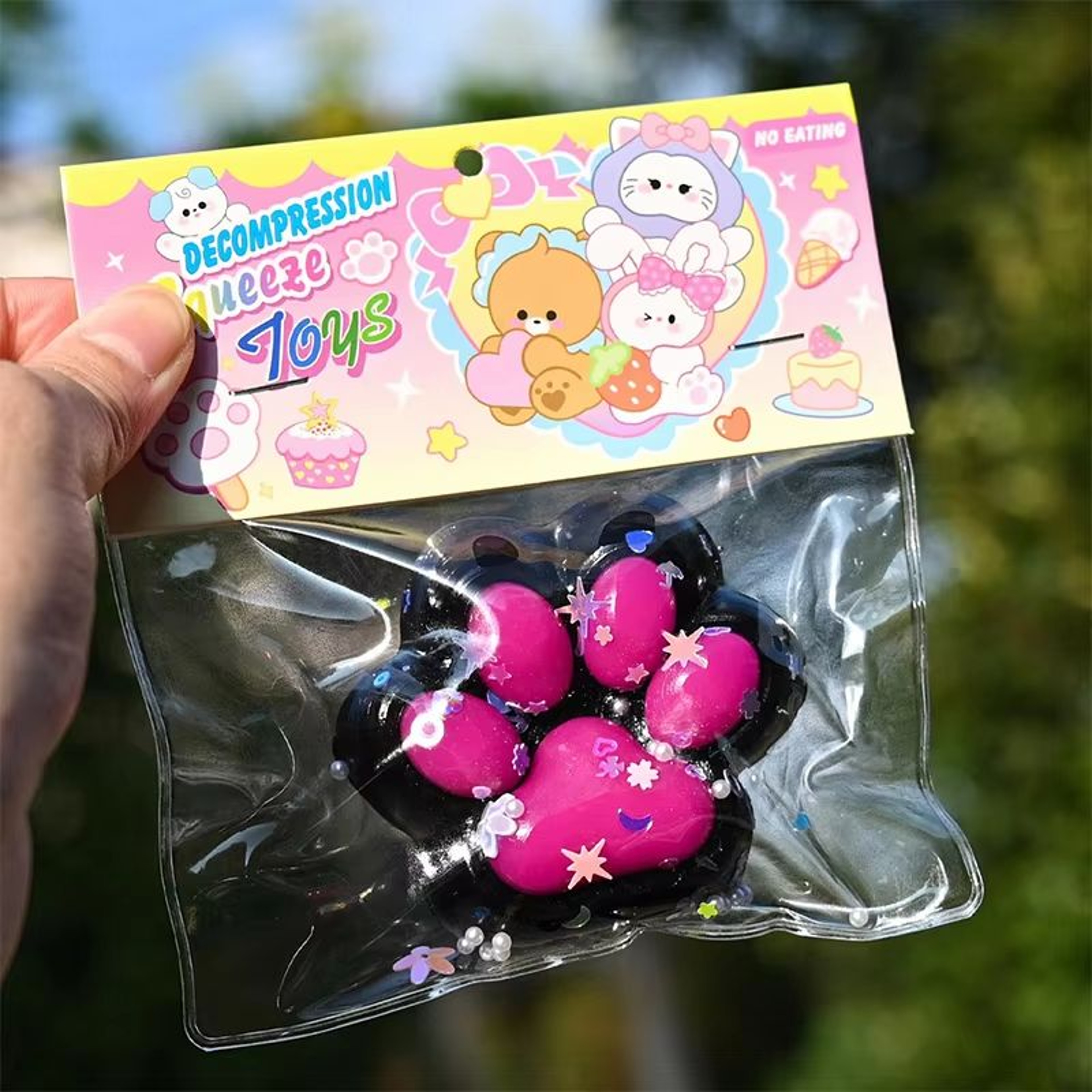 Kawaii Taba Cat Paw Plush Fidget Squeeze Toy 12