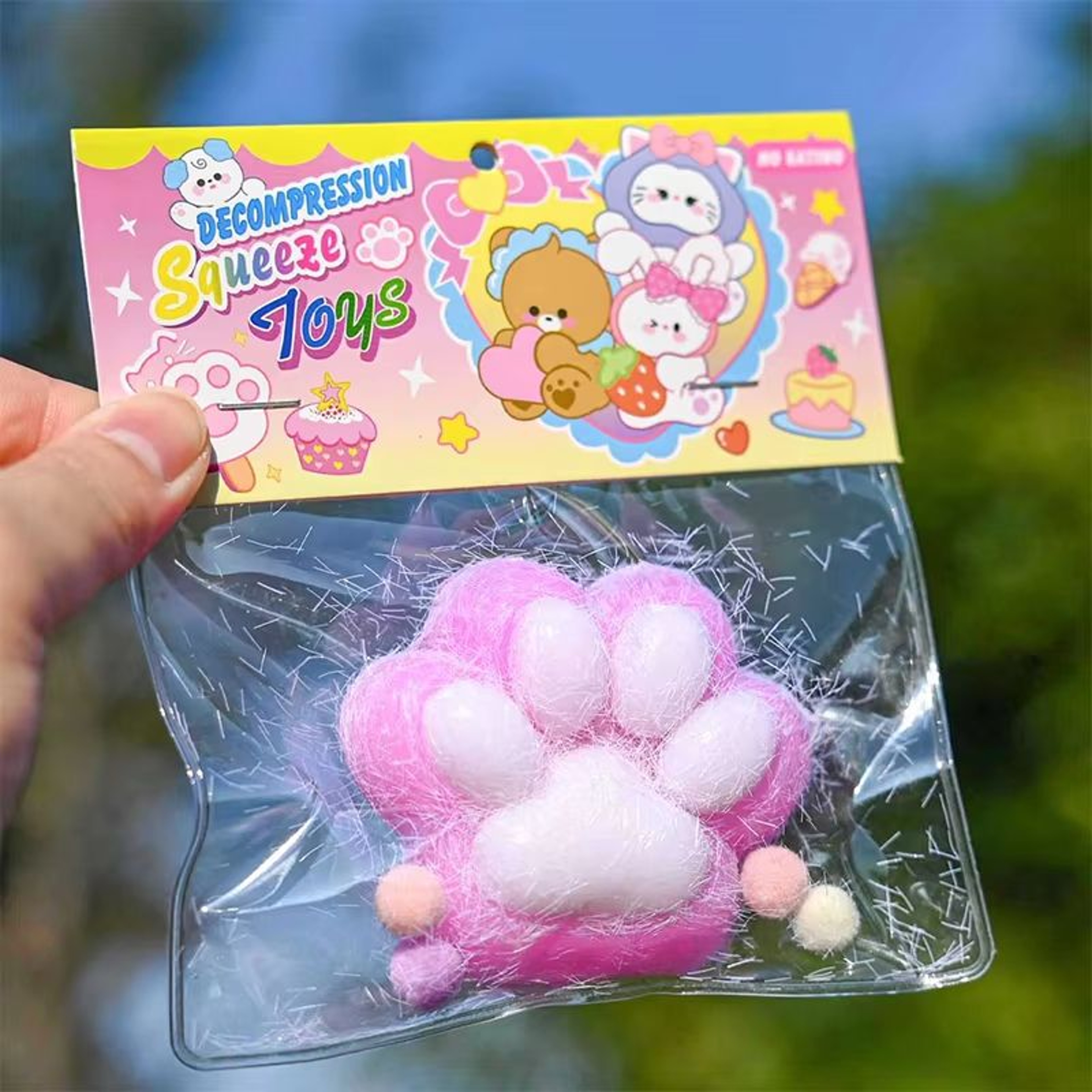 Kawaii Taba Cat Paw Plush Fidget Squeeze Toy 14