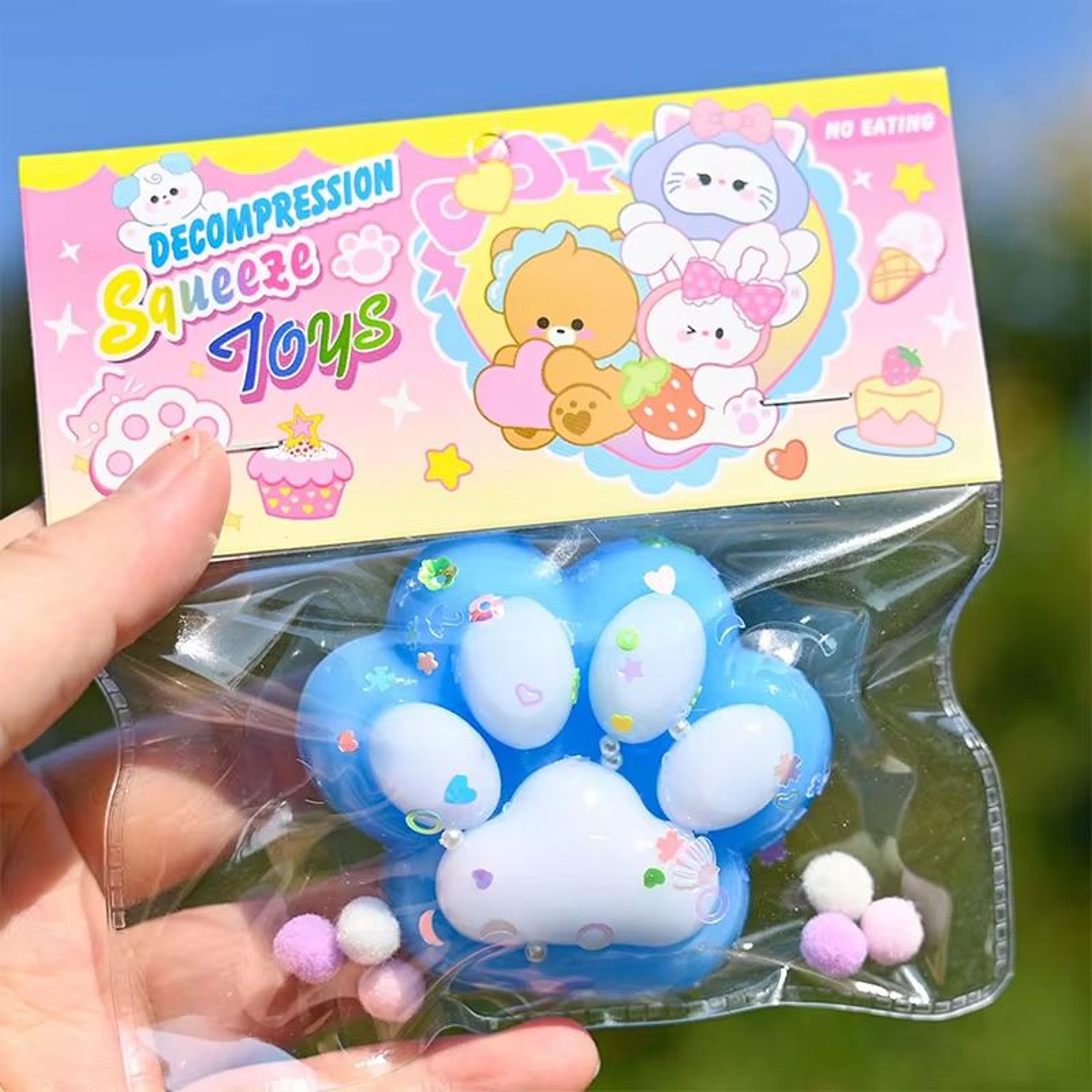 Kawaii Taba Cat Paw Plush Fidget Squeeze Toy 18