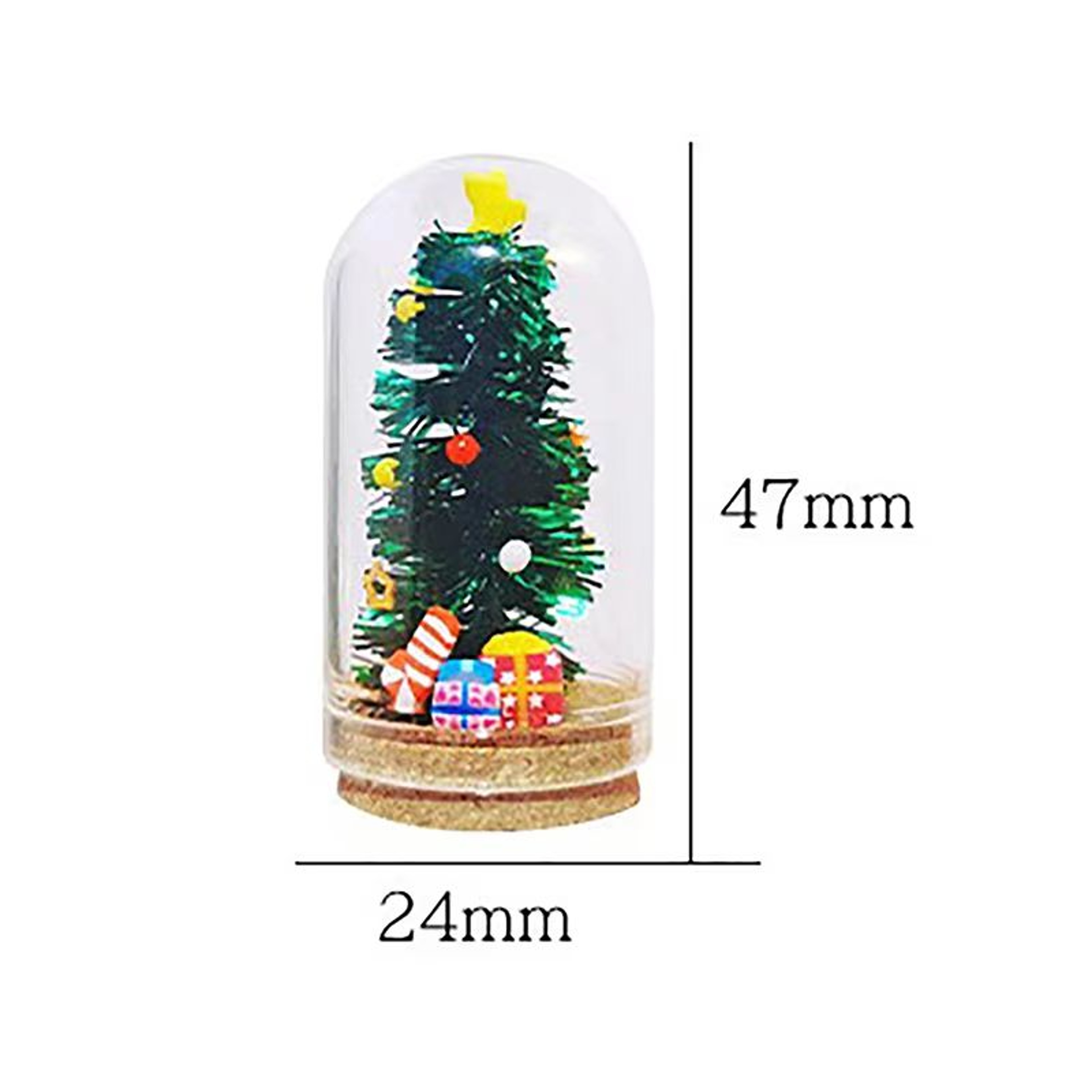 Miniature Glass Christmas Tree Dollhouse Decor Bottle Model 5