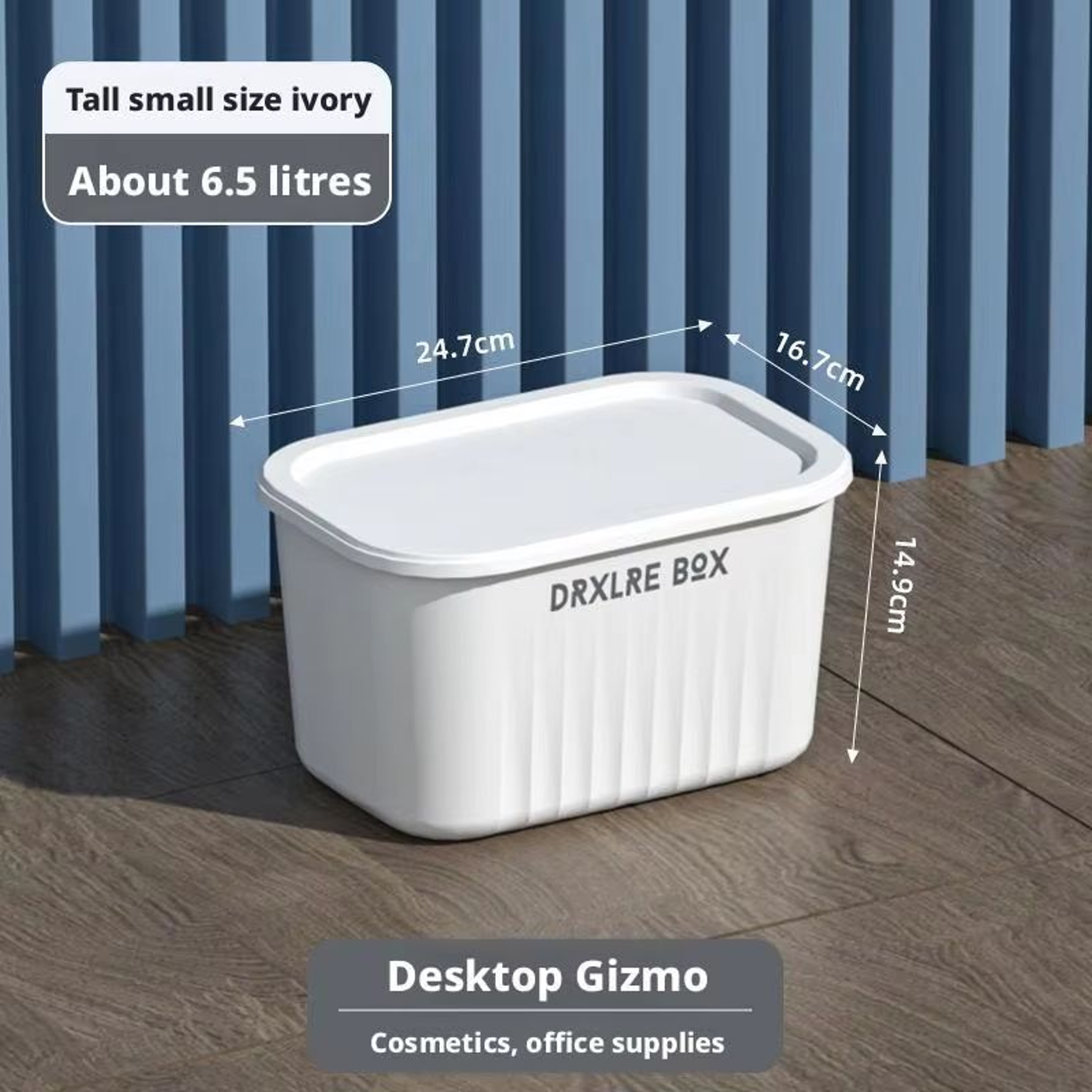 Compact Plastic Storage Box With Lid For Home Organization 12