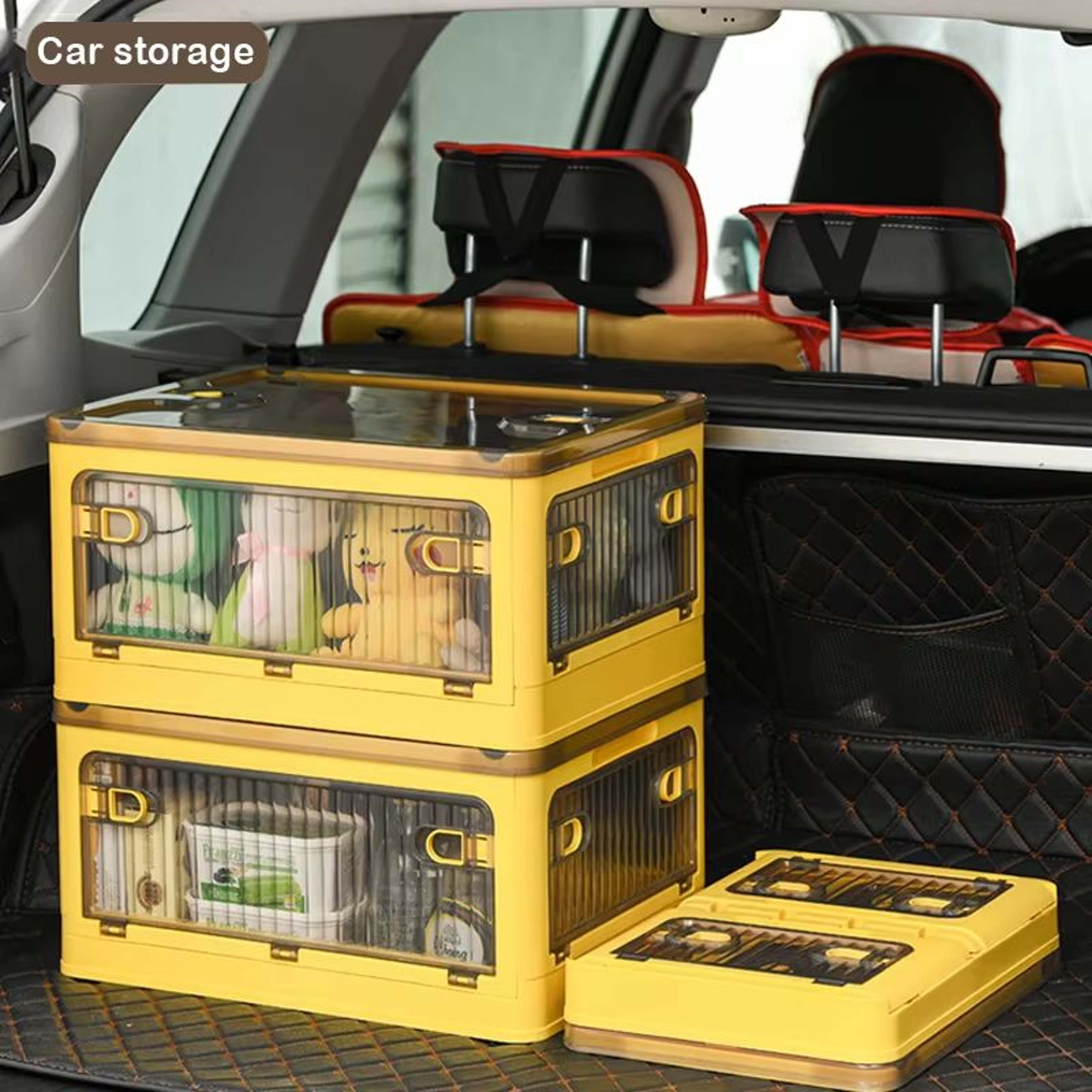BGRORIO Foldable Rolling Closet Storage Box With Wheels 4