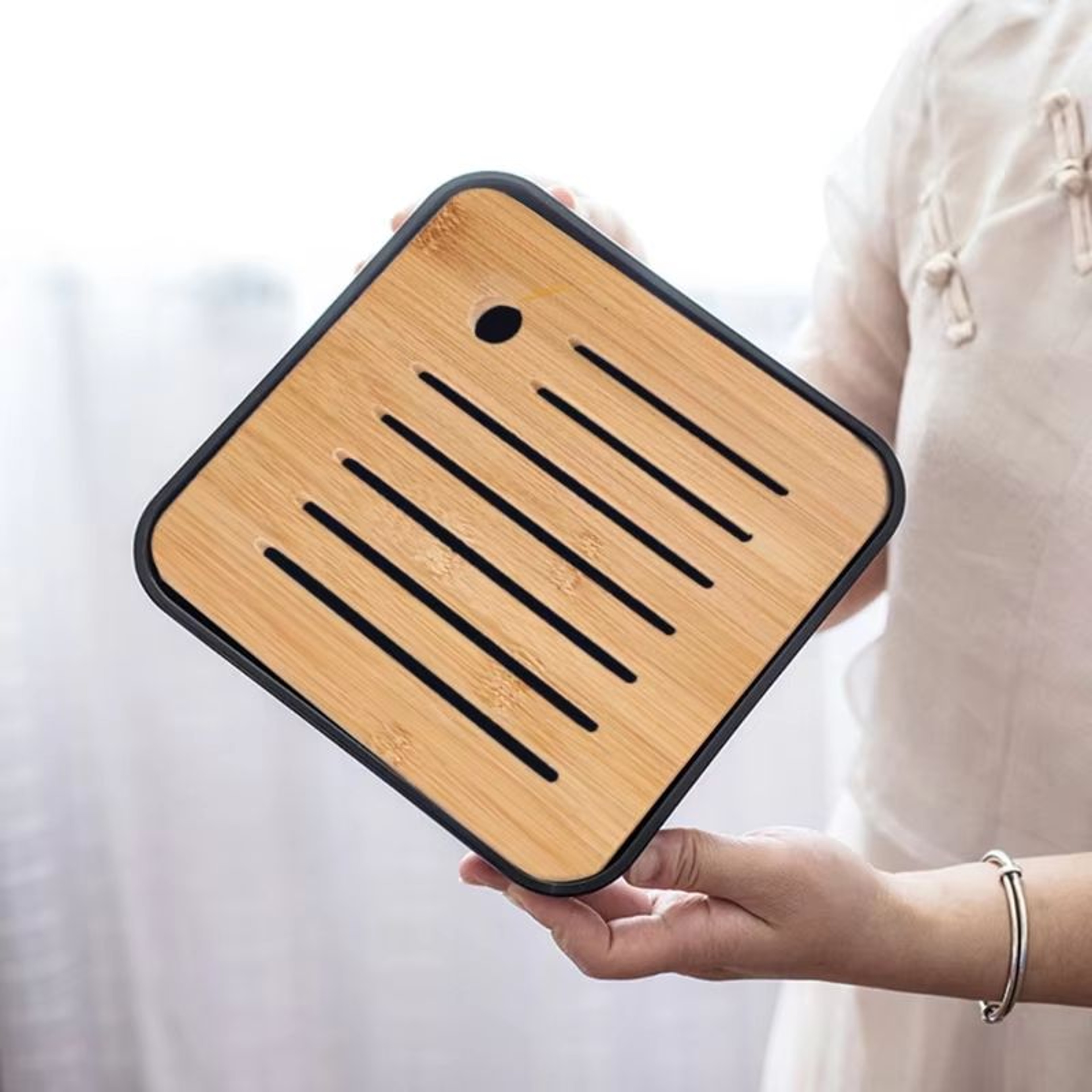 Mini Bamboo Gongfu Tea Tray 0