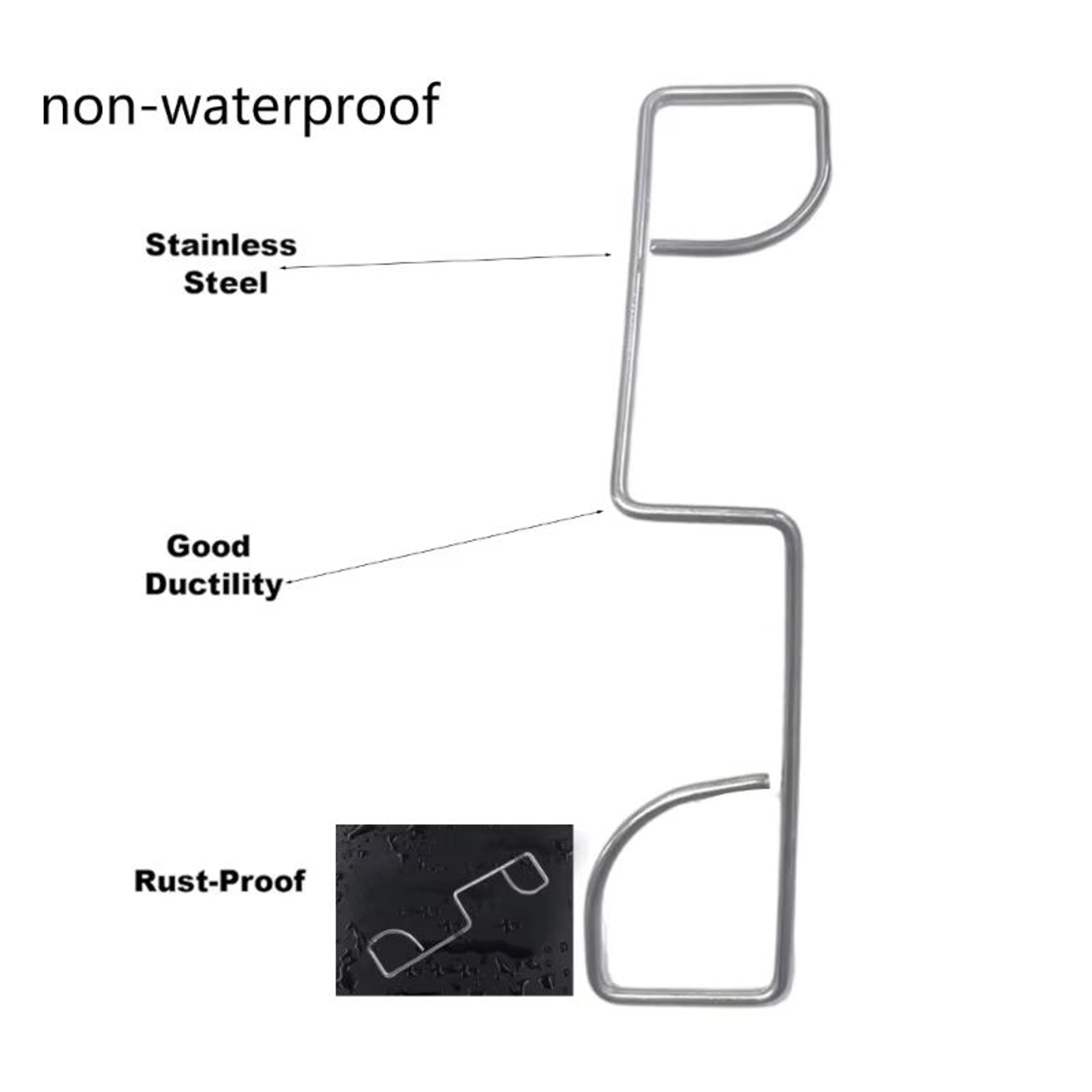25Pack Stainless Steel Garden Fence Panel Clips And AntiVibration Wedges 4