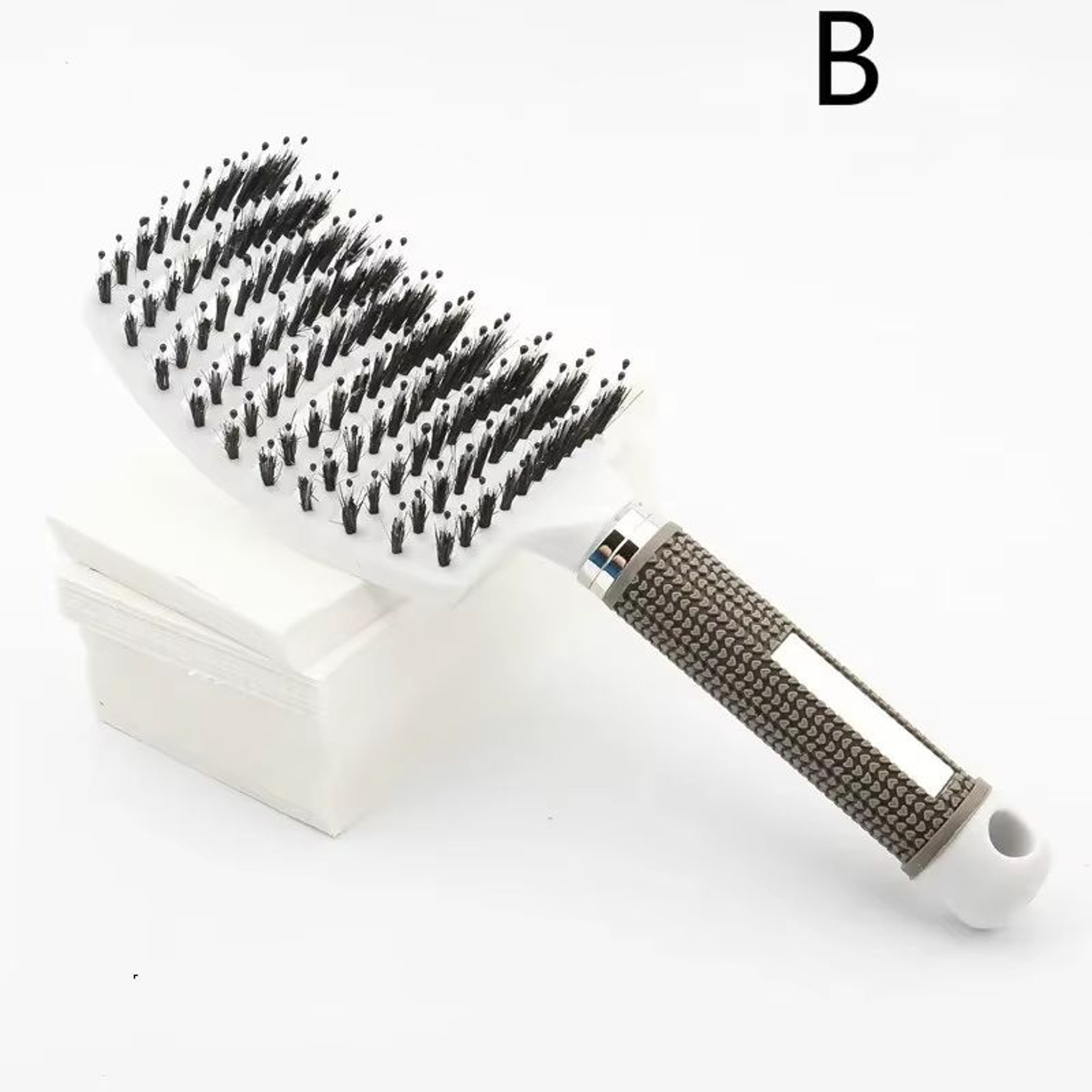 SilkyGlide Nylon Scalp Massage Detangling Brush 9