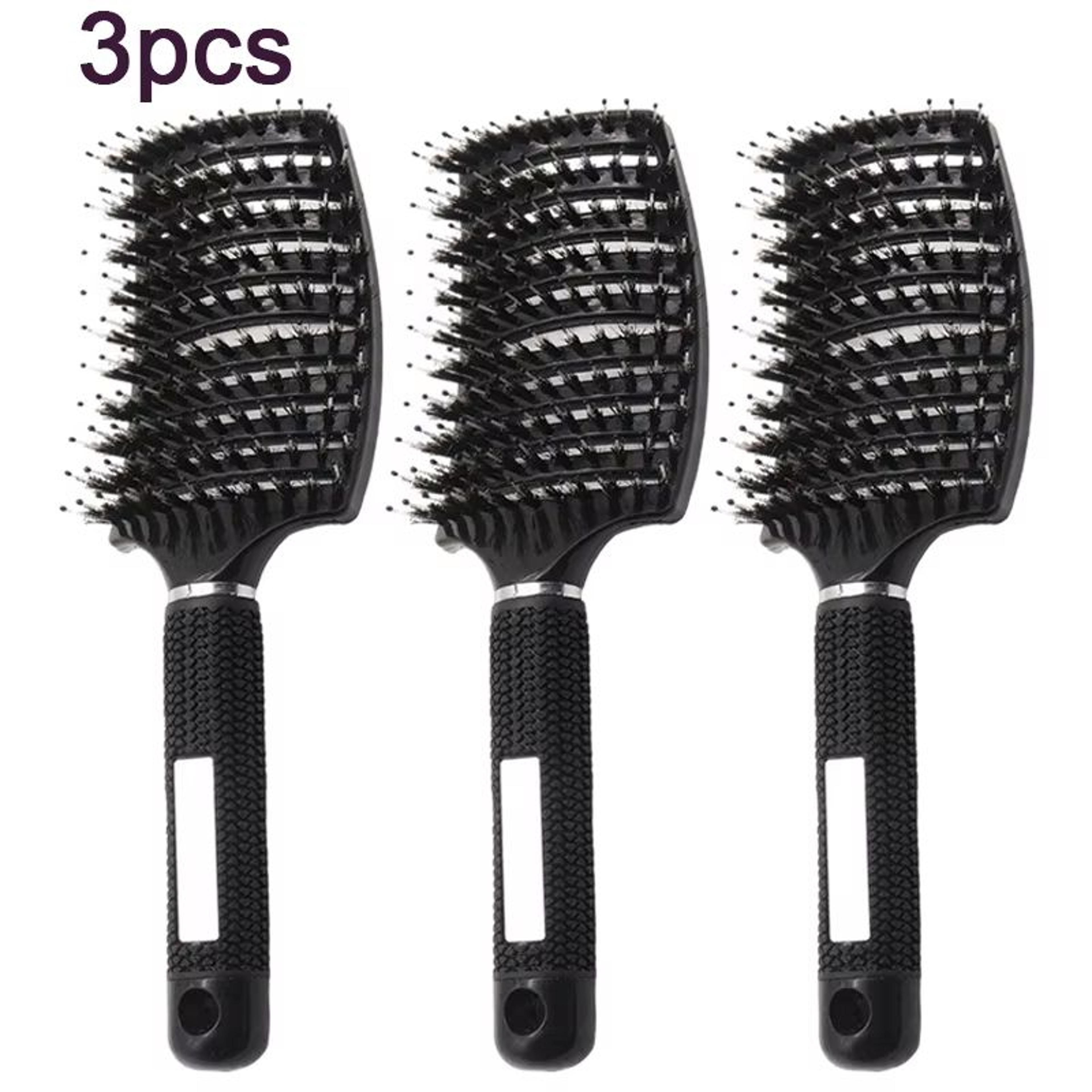 SilkyGlide Nylon Scalp Massage Detangling Brush 19