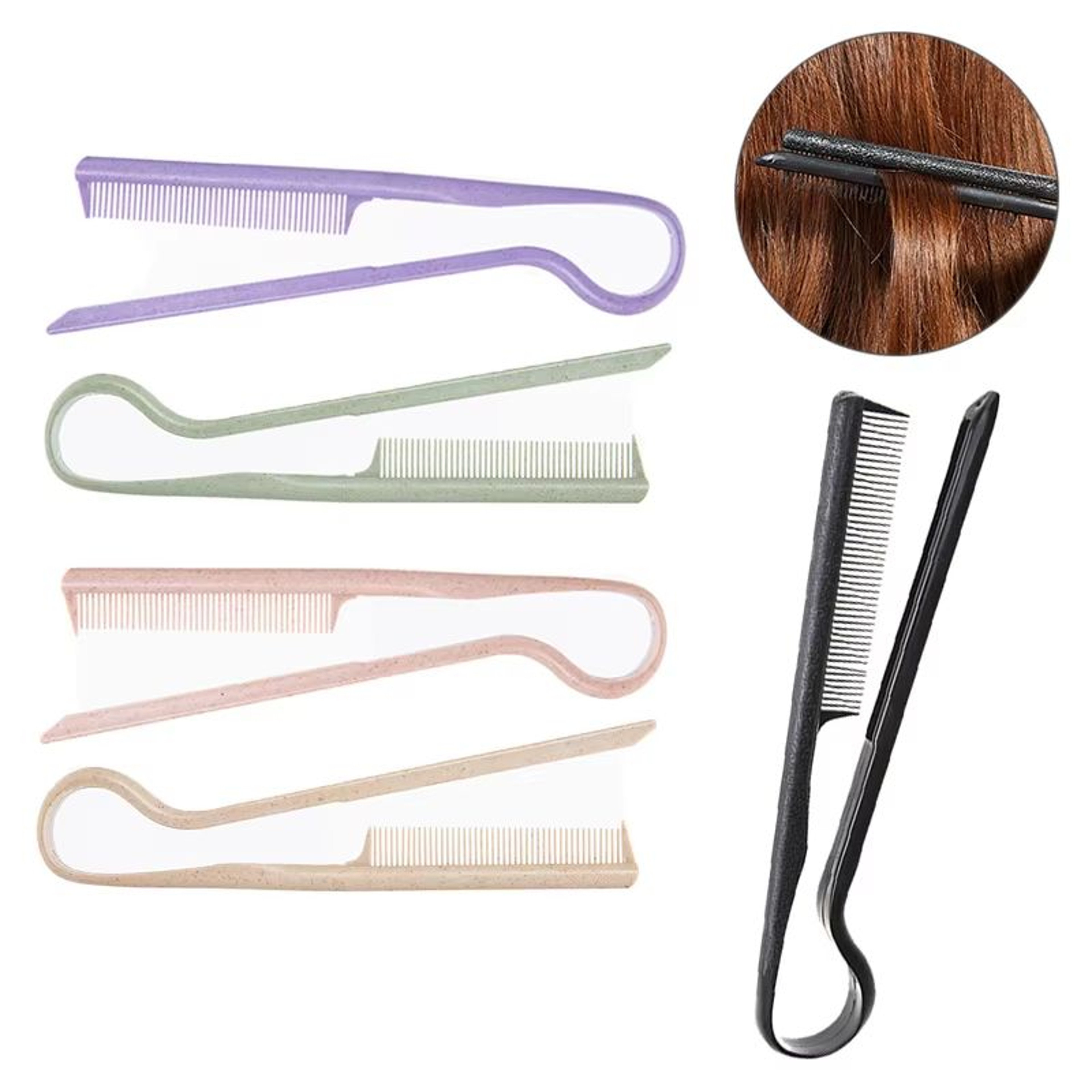 Eco Wheat Straw V Shape Straightening Comb 0