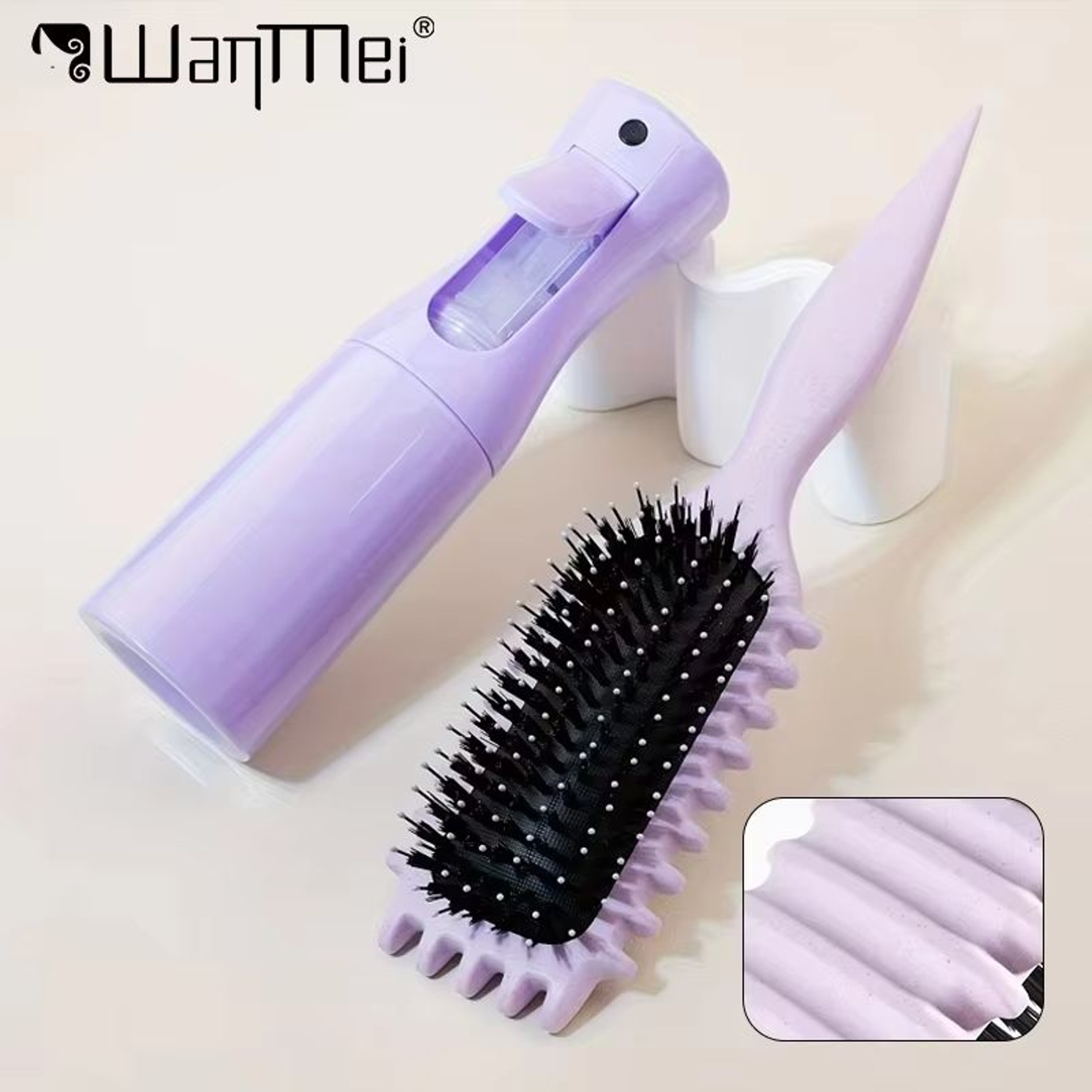 AllinOne Detangling Candy Brush  Continuous Mist Spray Hair Care Kit 0