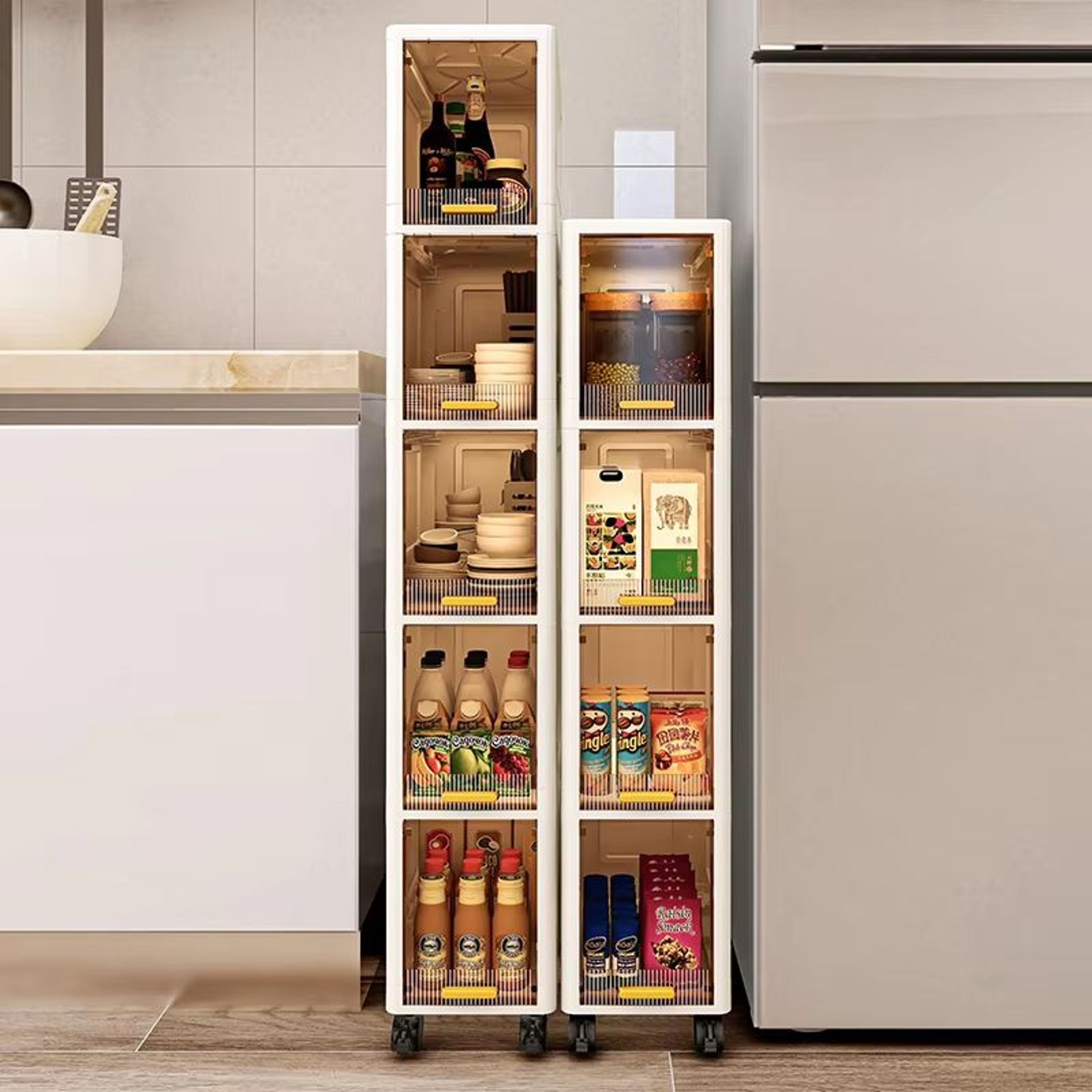 SlimFit 787in Narrow Rolling Storage Cabinet With Wheels 1