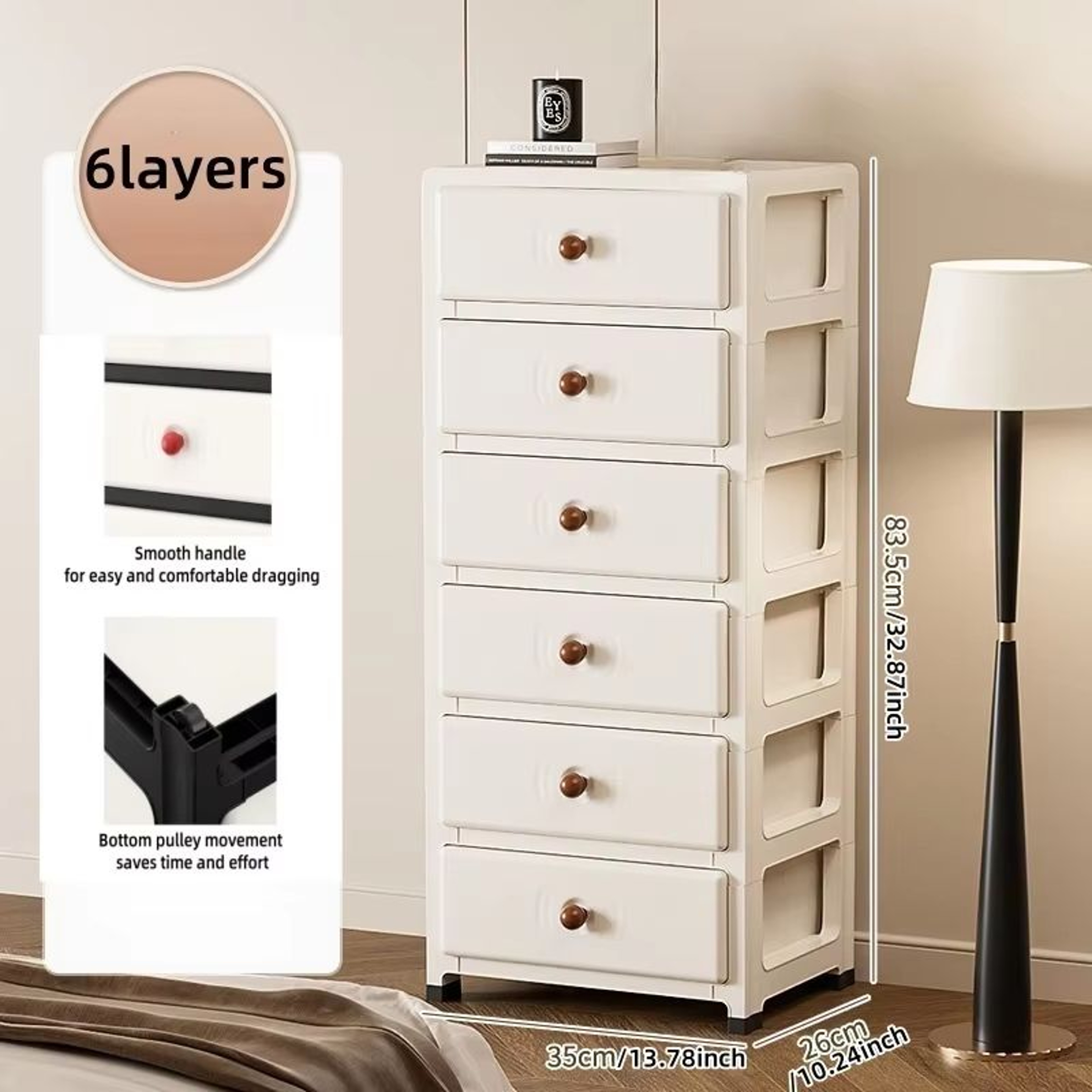 Clear MultiColor 138 In Drawer Storage Cabinet 36 Tier With Wheels 18