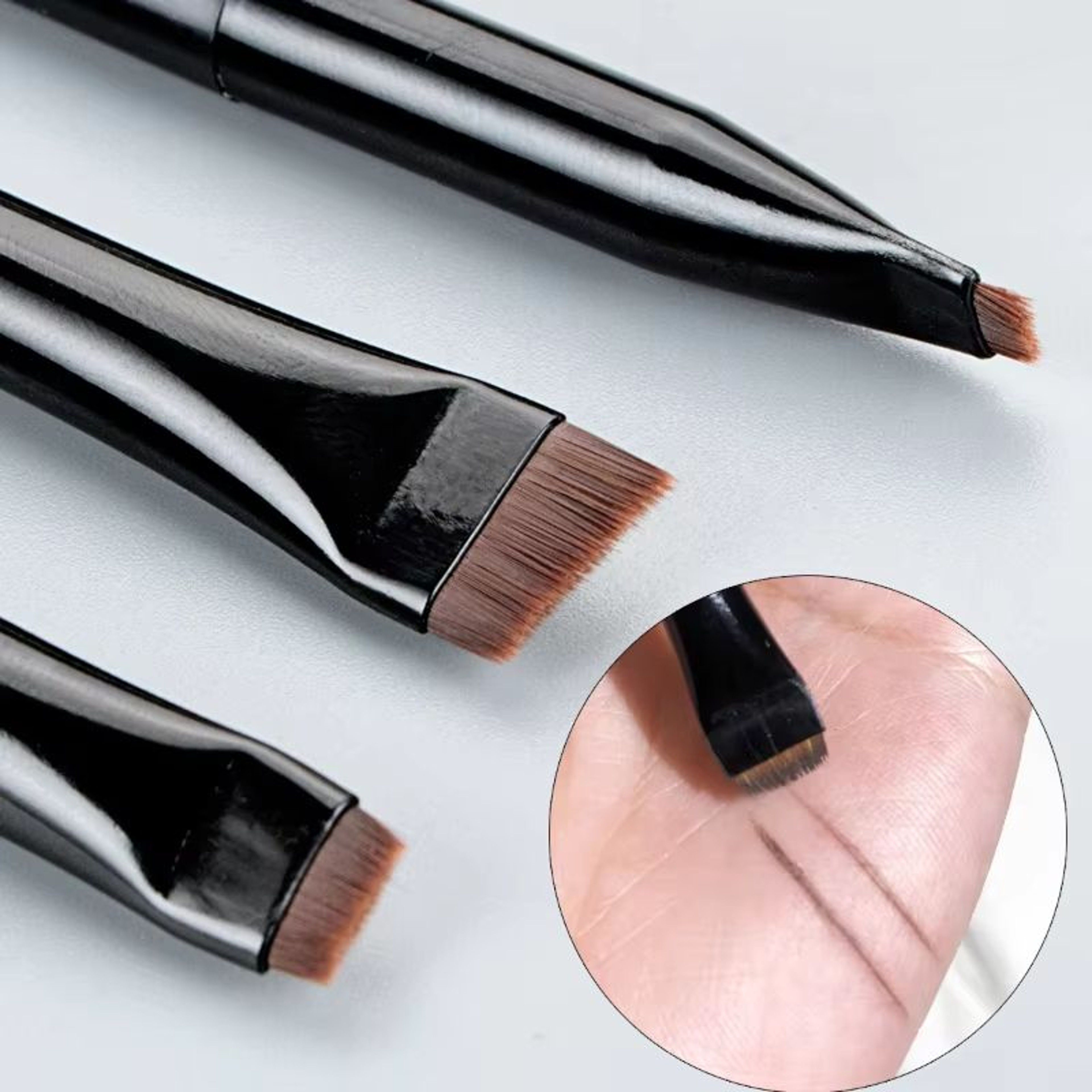 Karsyngirl Flat Fine Eyeliner And Eyebrow Brush Set 1
