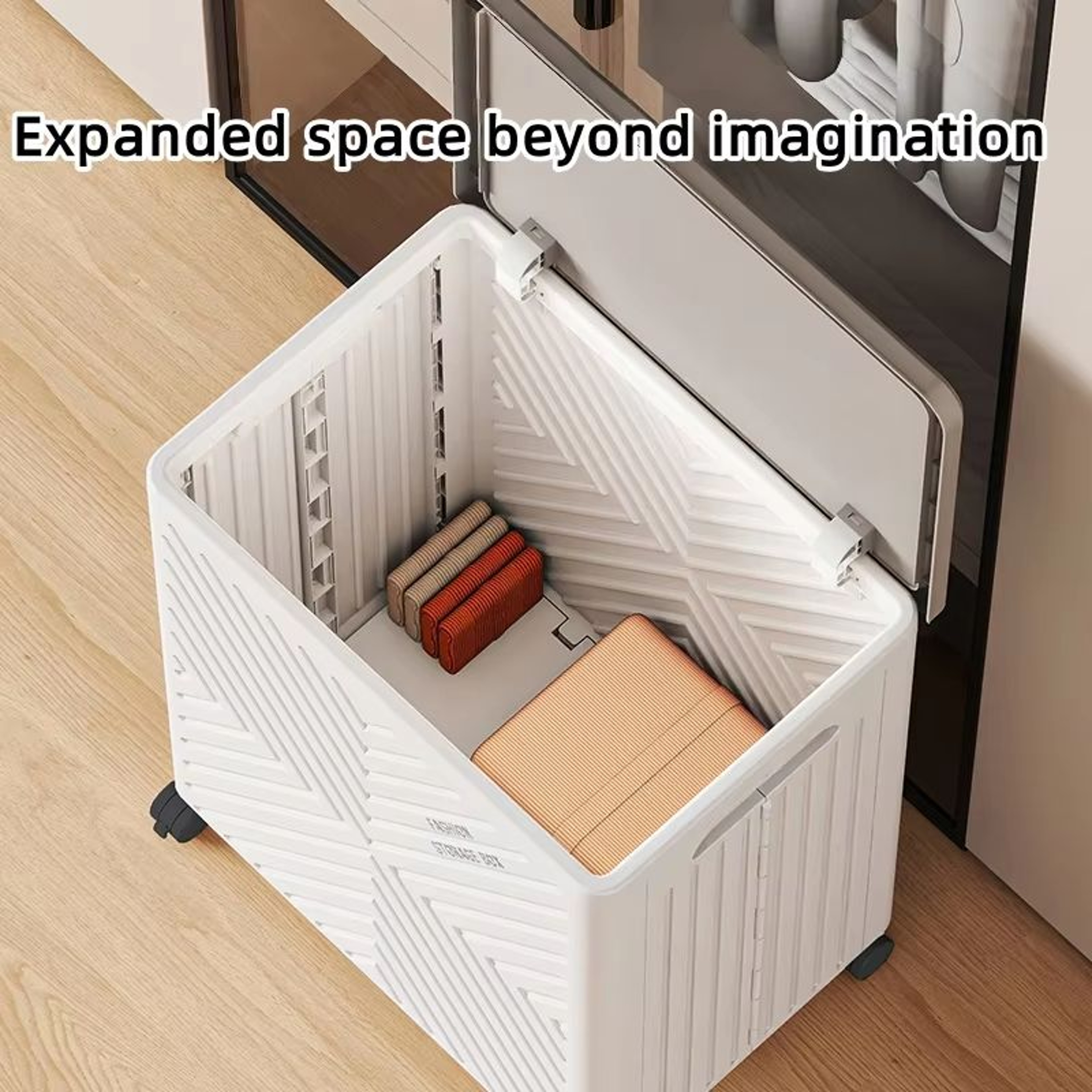 SpaceFold Large Foldable Storage Box With Wheels 3