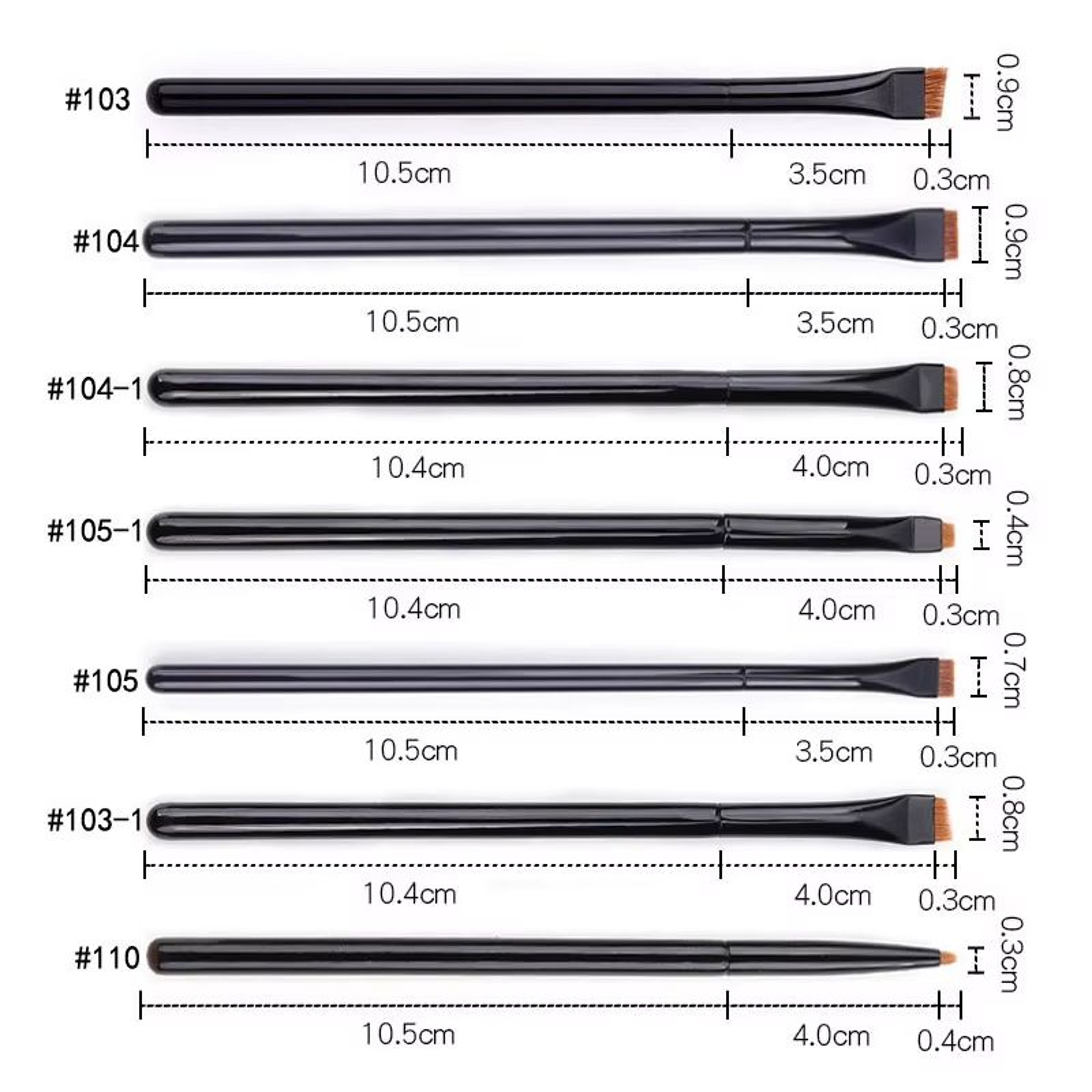 Karsyngirl 123Pcs Flat Eyeliner  Eye Detail Makeup Brush Set  Professional Eye Makeup Tool For Eyel 5