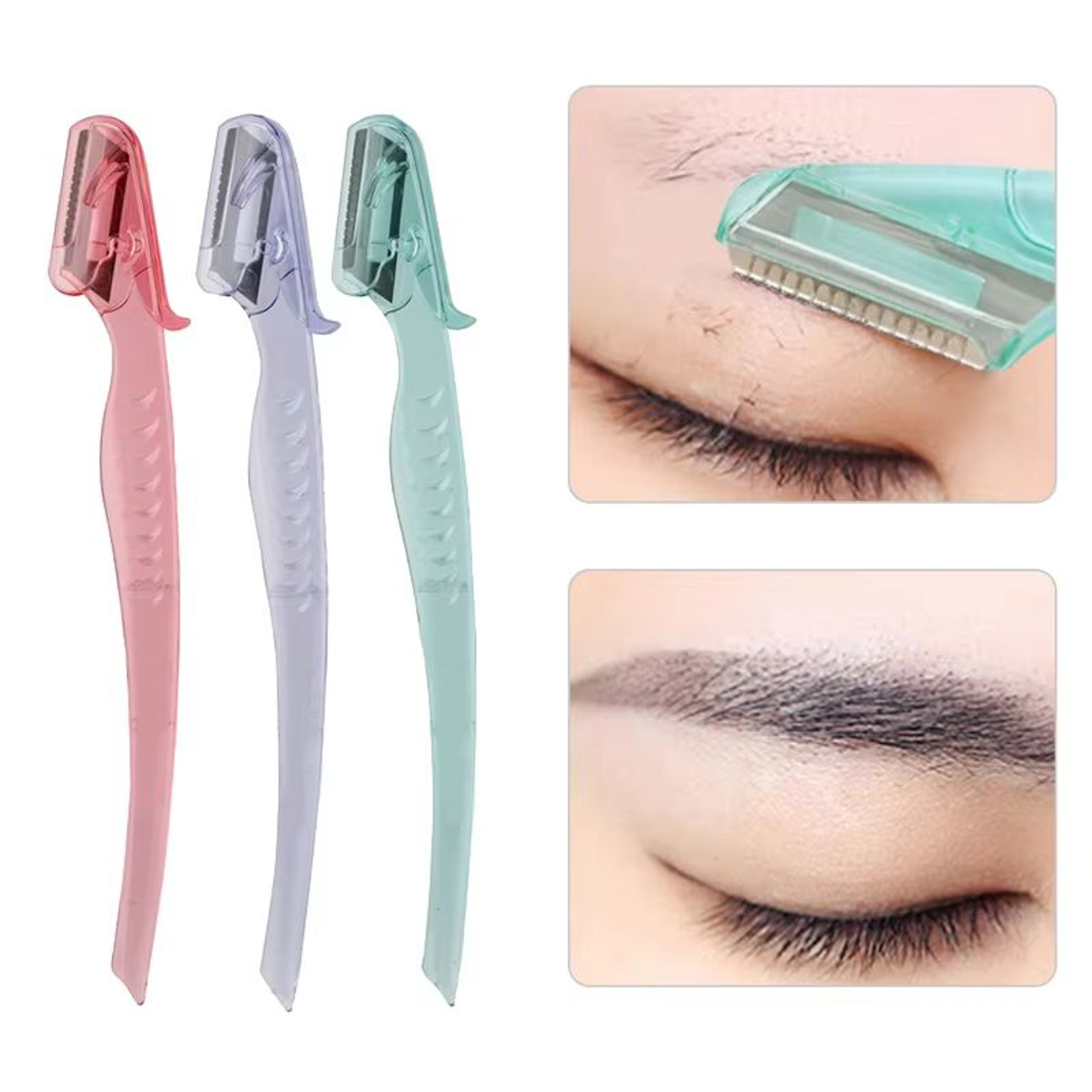 Karsyngirl 38 Pcs Colorful Eyebrow Trimmer Blade Shaver Set For Face Hair Removal 0