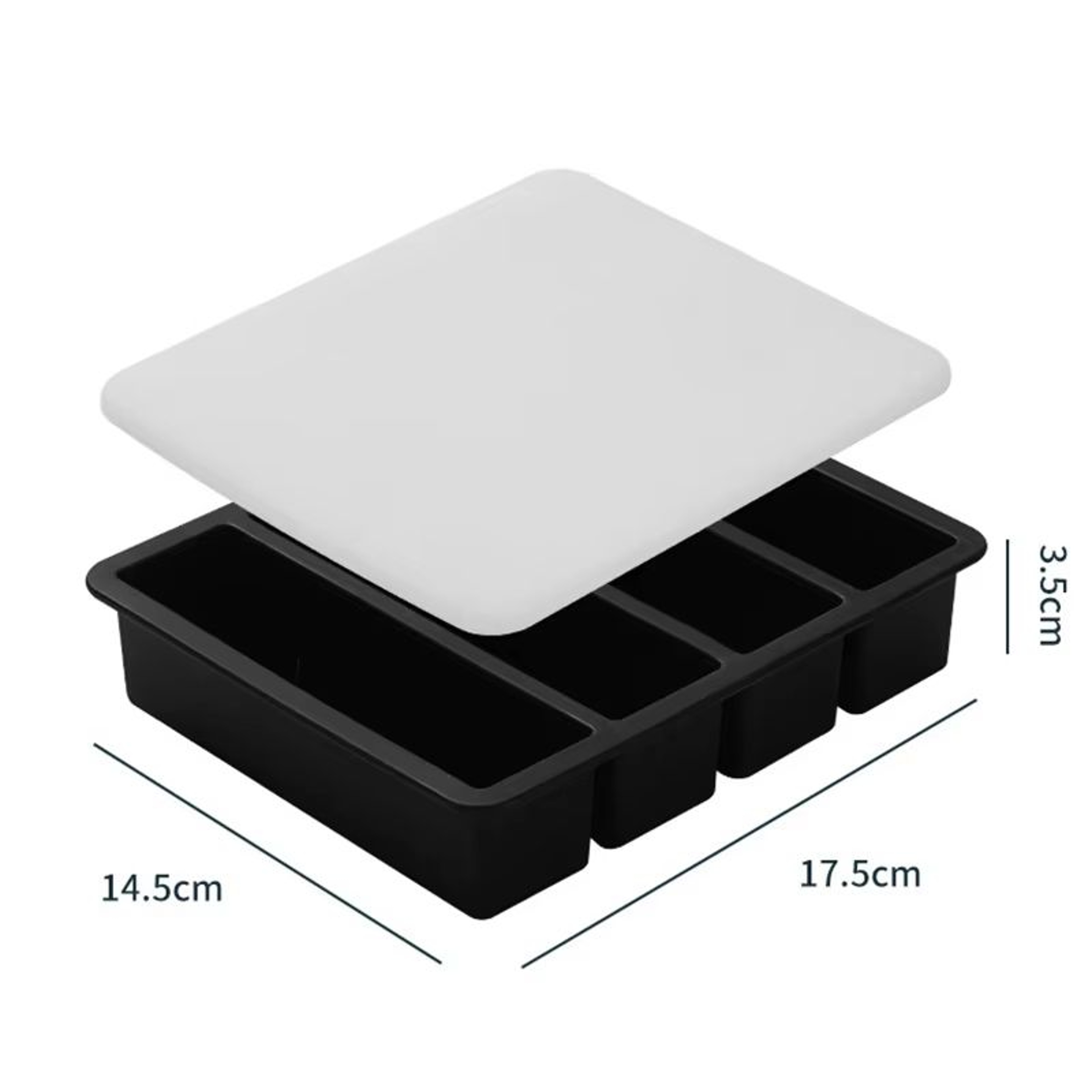 Giant Silicone Freezer Tray With Lid  Extra Large Food Storage And Freezing Mold 8