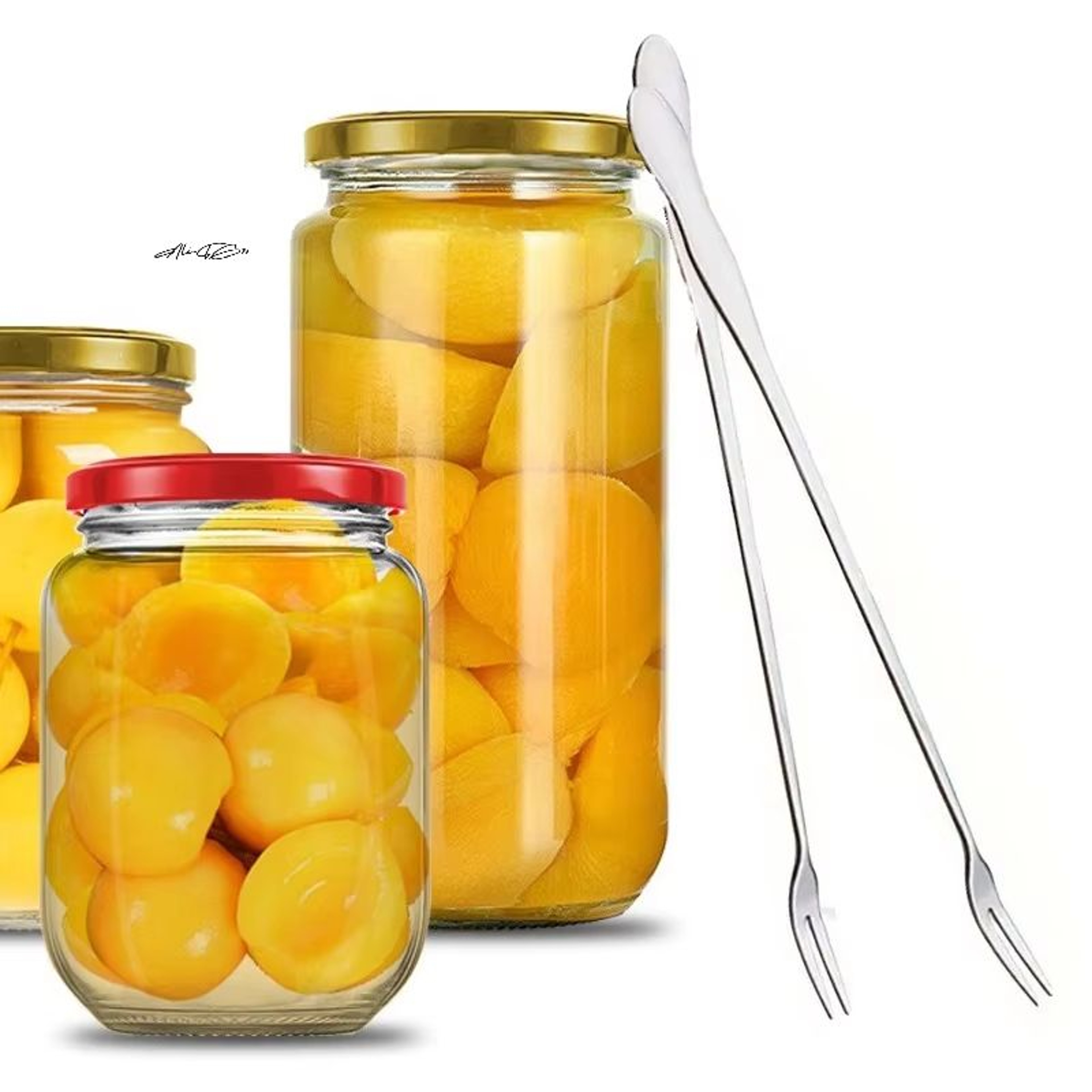 2 Pcs Stainless Steel Long Handle Pickle Fork And Spoon Set Jar Grabber For Preserves And Canning 1